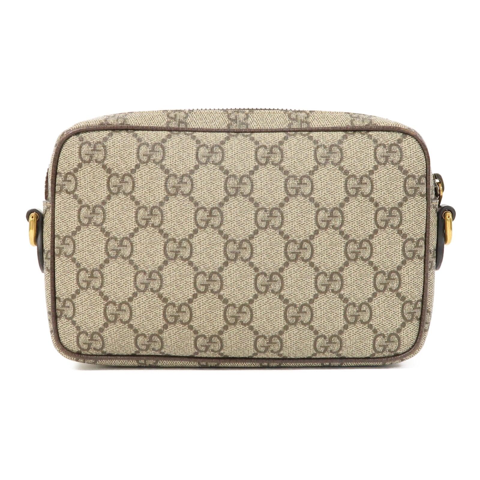 GUCCI 塗層帆布Ophidia金扣肩背袋啡色