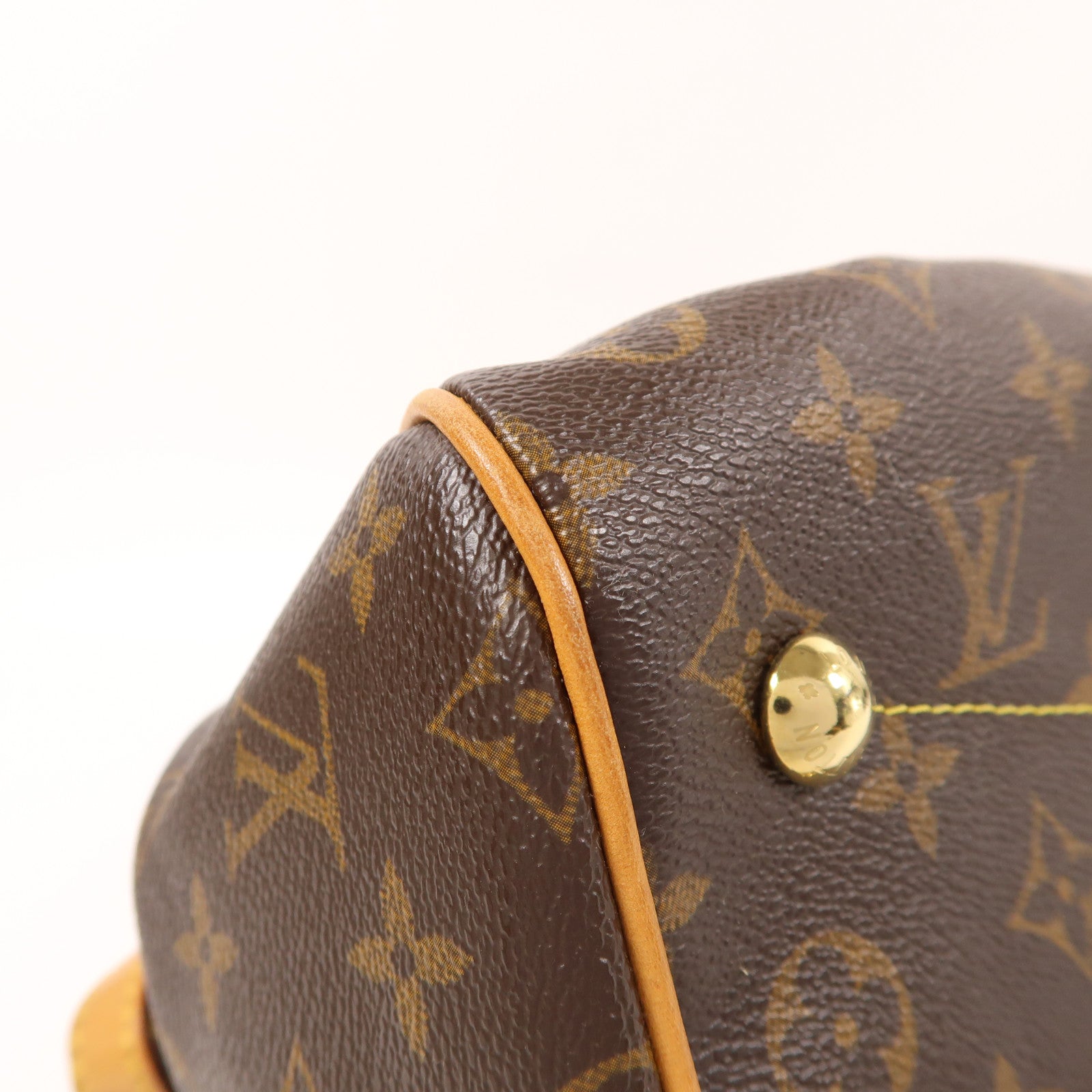 LOUIS VUITTON LV GHW Tivoli PM Shoulder Handbag M40143 Monogram Brown