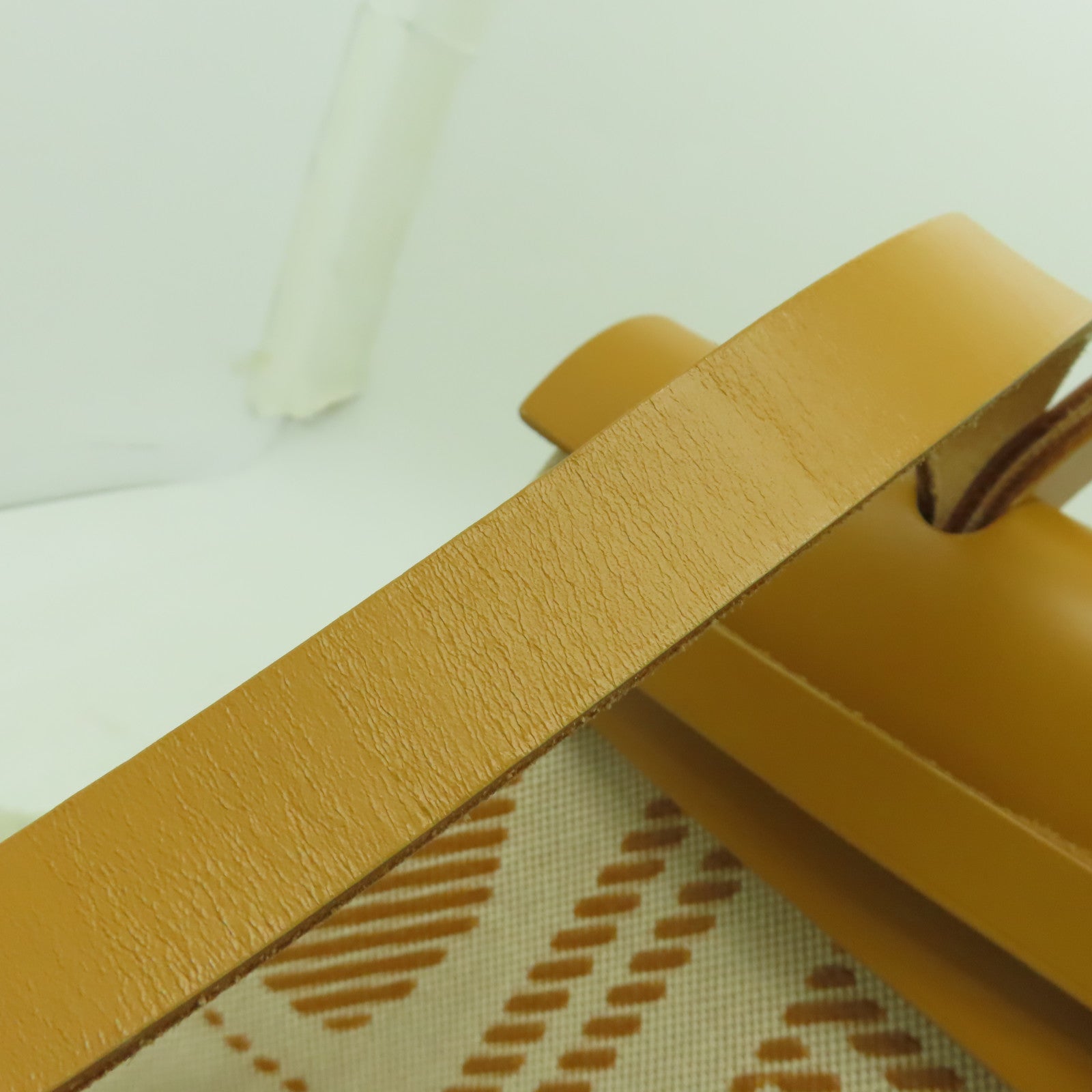 HERMES 帆布Herbag PM銀扣手挽肩背兩用袋米色/啡色