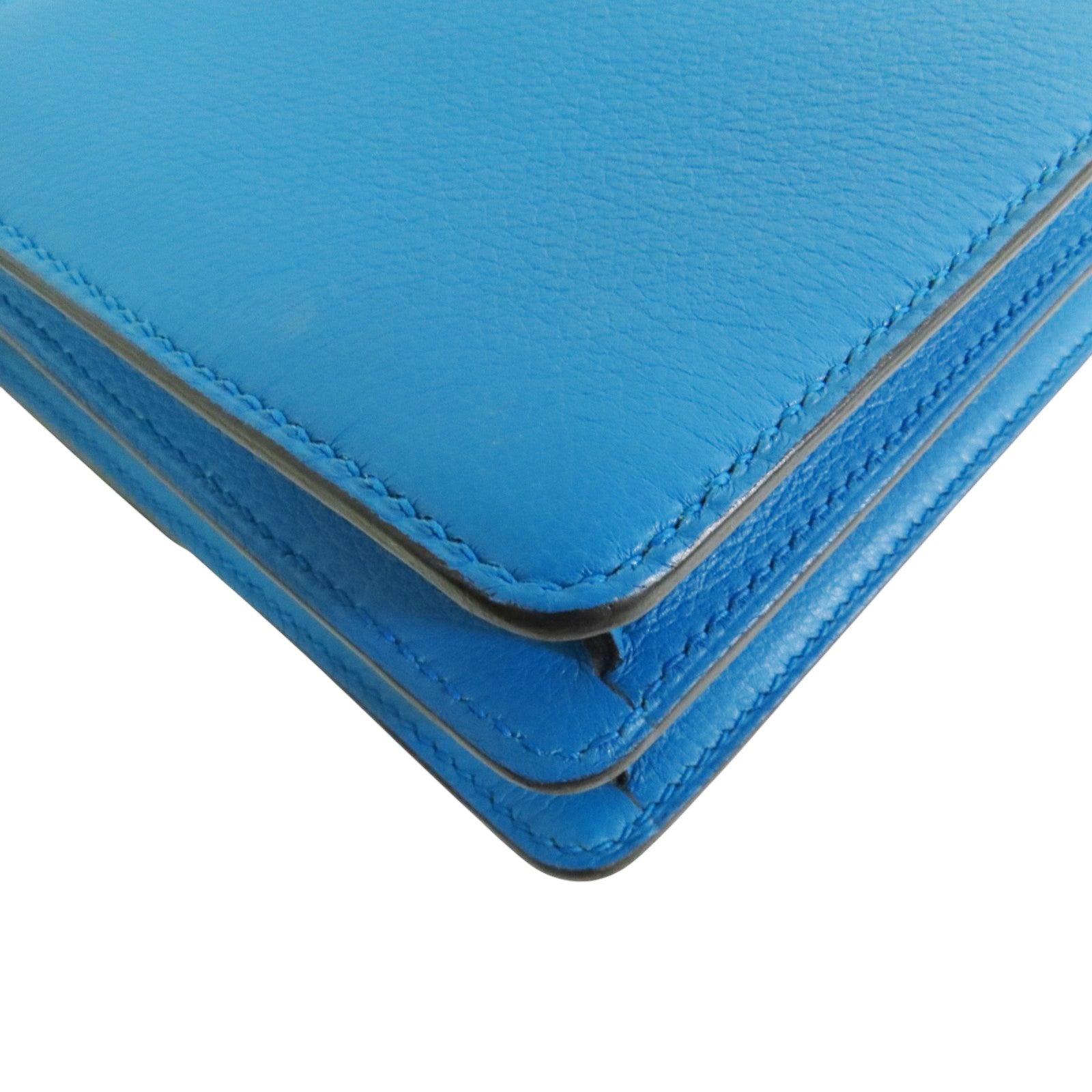 HERMES Evercolour皮革Roulis Mini金扣肩背袋