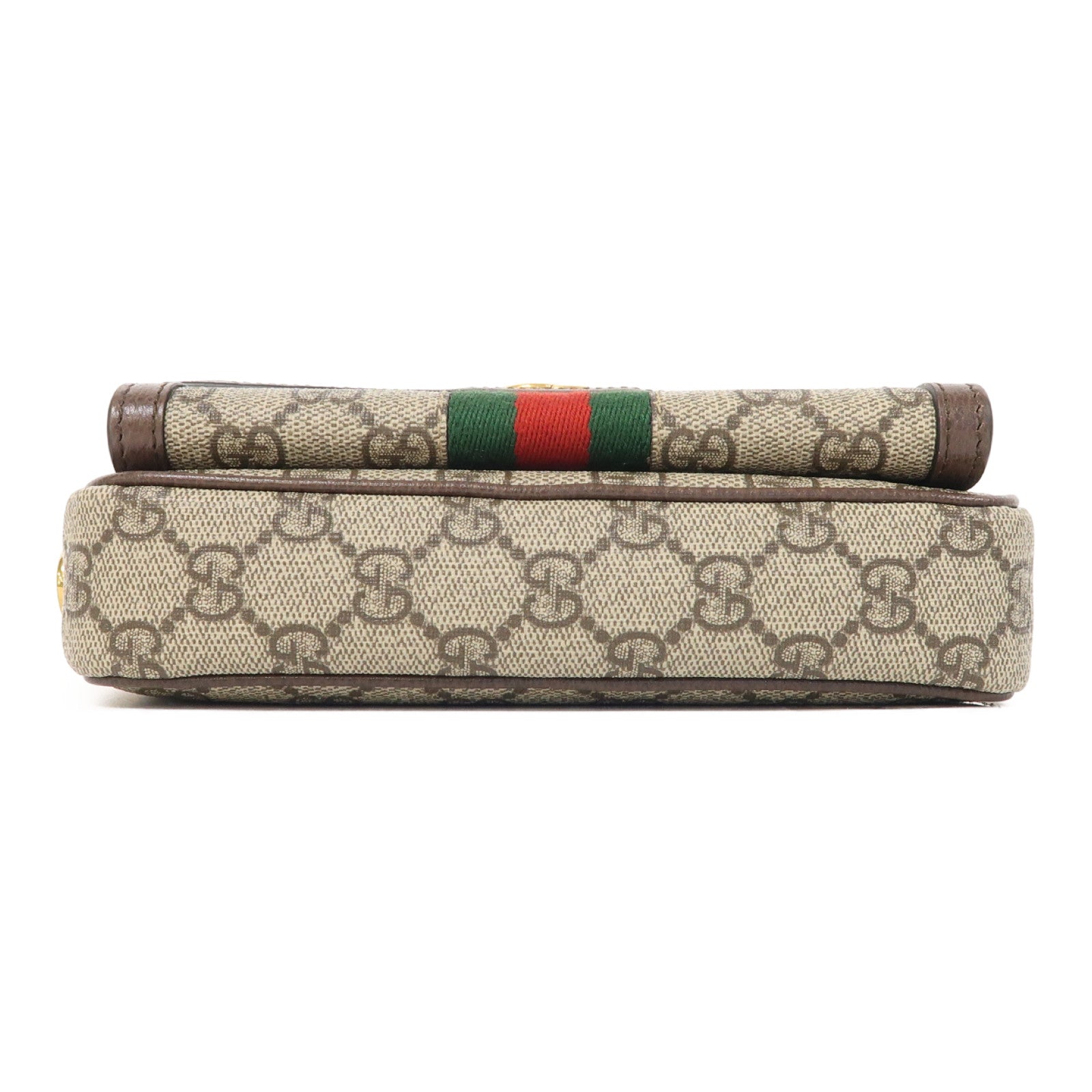 GUCCI 塗層帆布Ophidia金扣肩背袋啡色