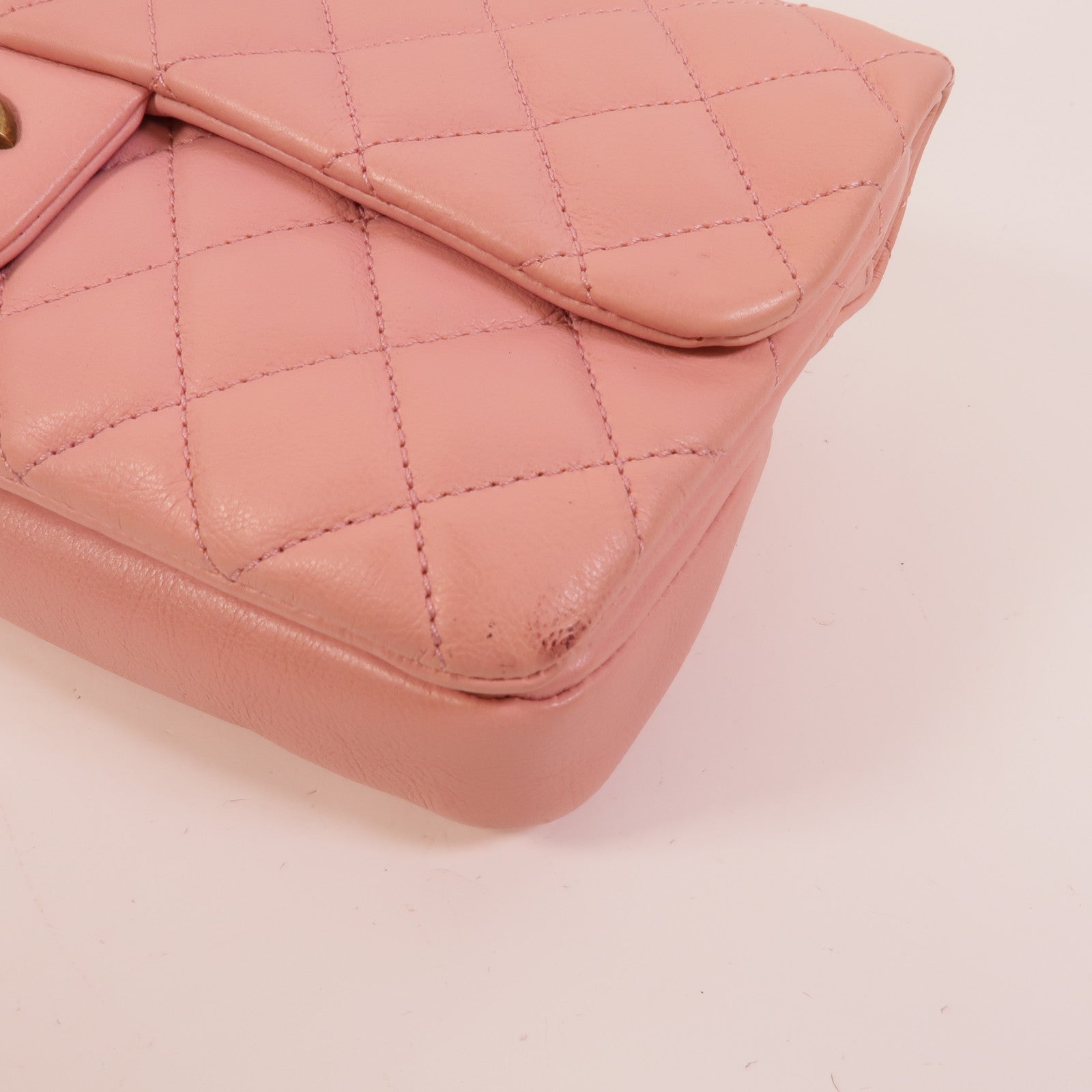CHANEL 牛皮皮革Chain Shoulder Bag鏈帶手挽肩背兩用袋
