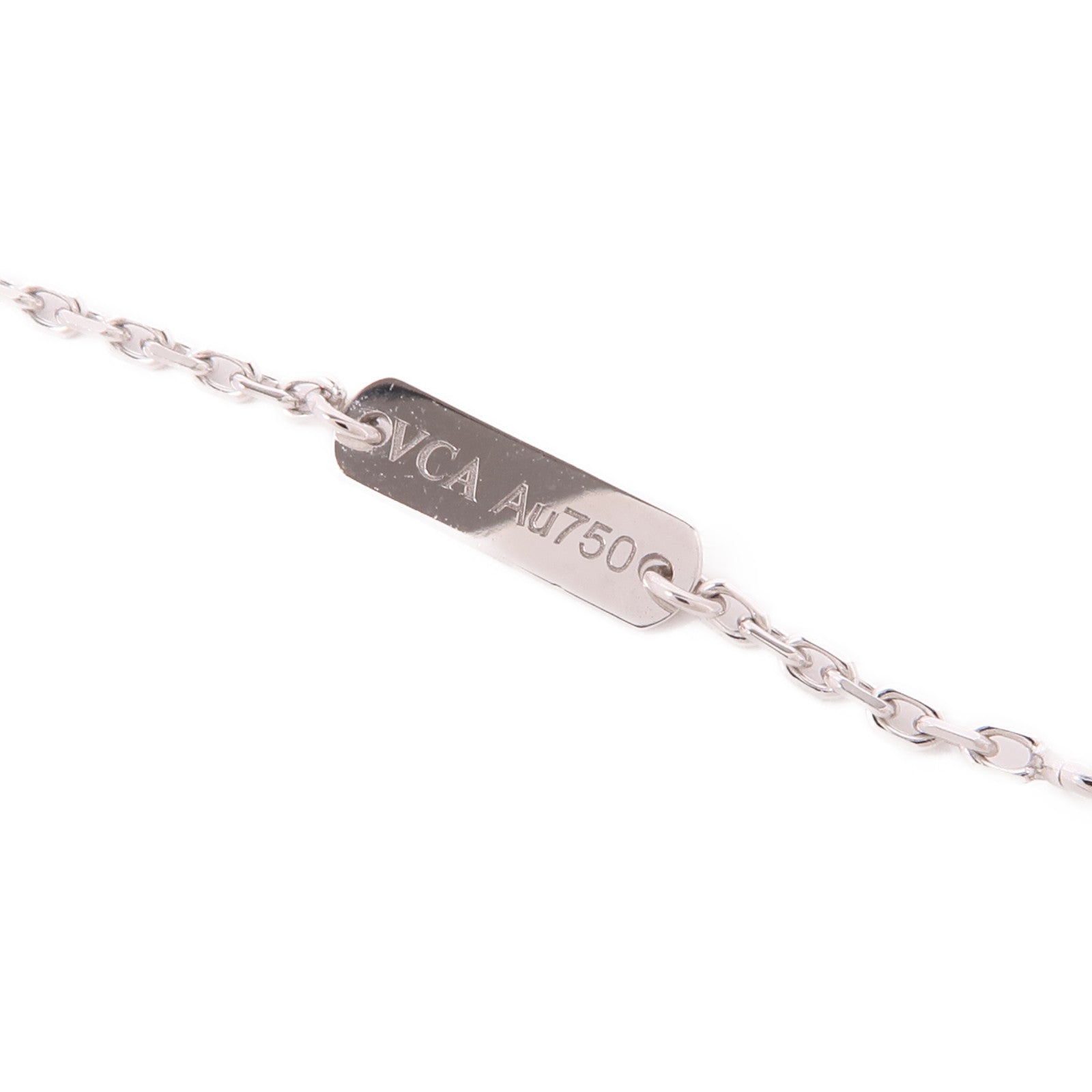 Van Cleef & Arpels 18K白金Vintage Alhambra Diamond Necklace鑽石項鍊