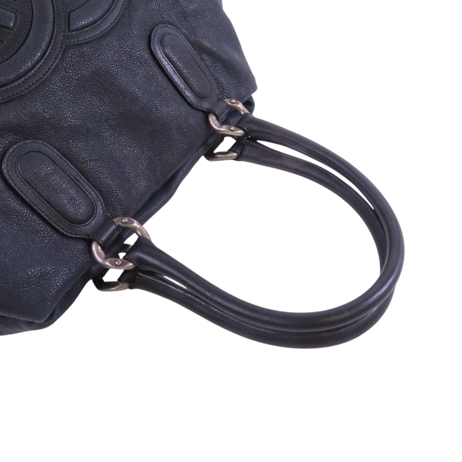 CHANEL 牛皮皮革Shoulder Bag銀扣肩背袋