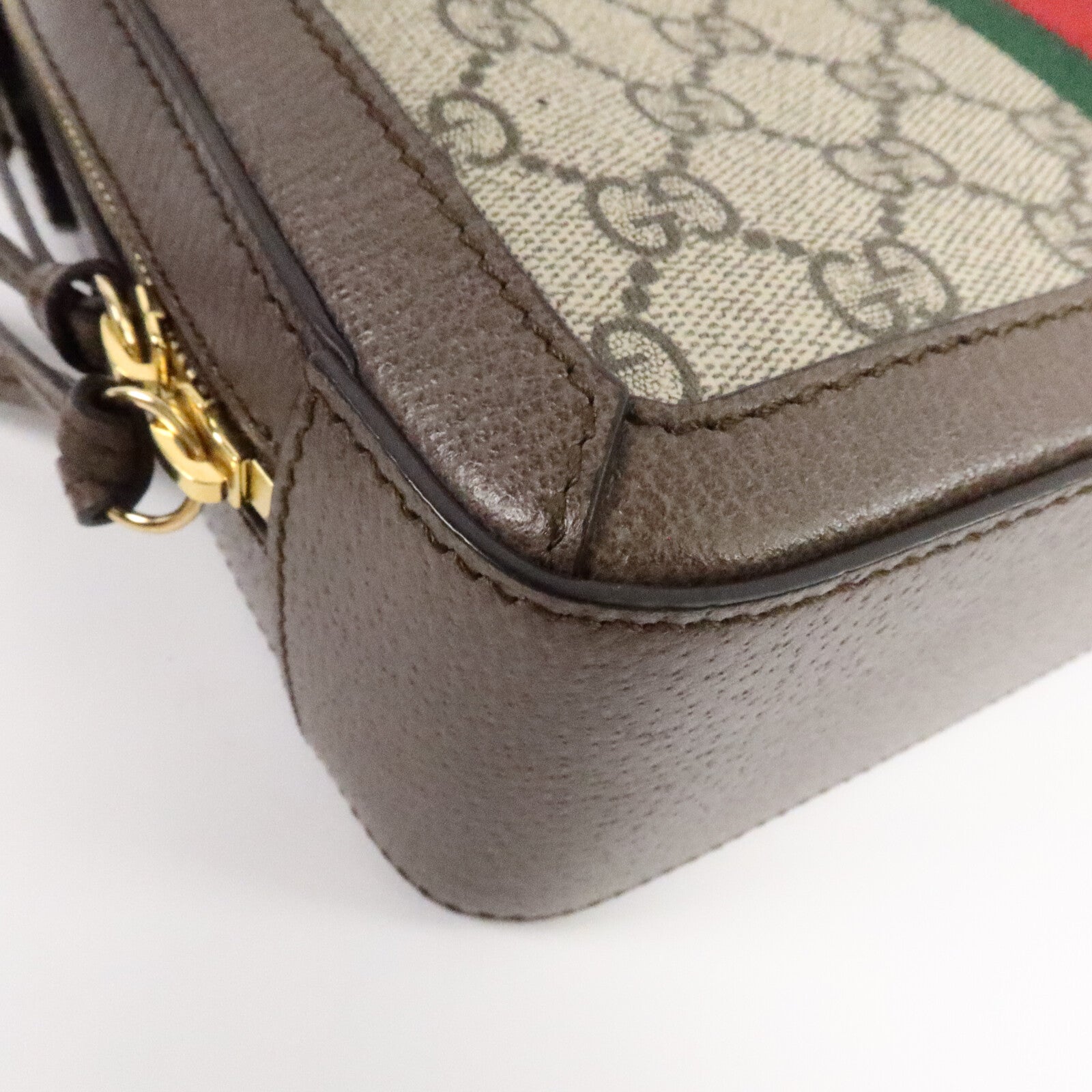 GUCCI 牛皮皮革/塗層帆布Ophidia GG手挽肩背兩用袋