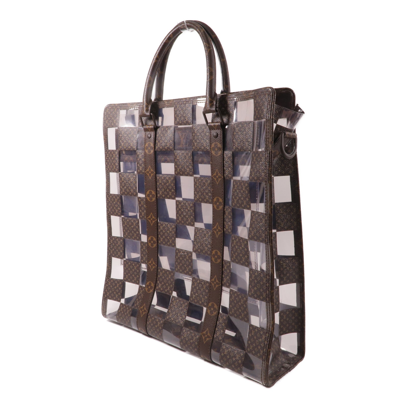 LOUIS VUITTON Monogram Chess Sac Plat手挽肩背兩用袋
