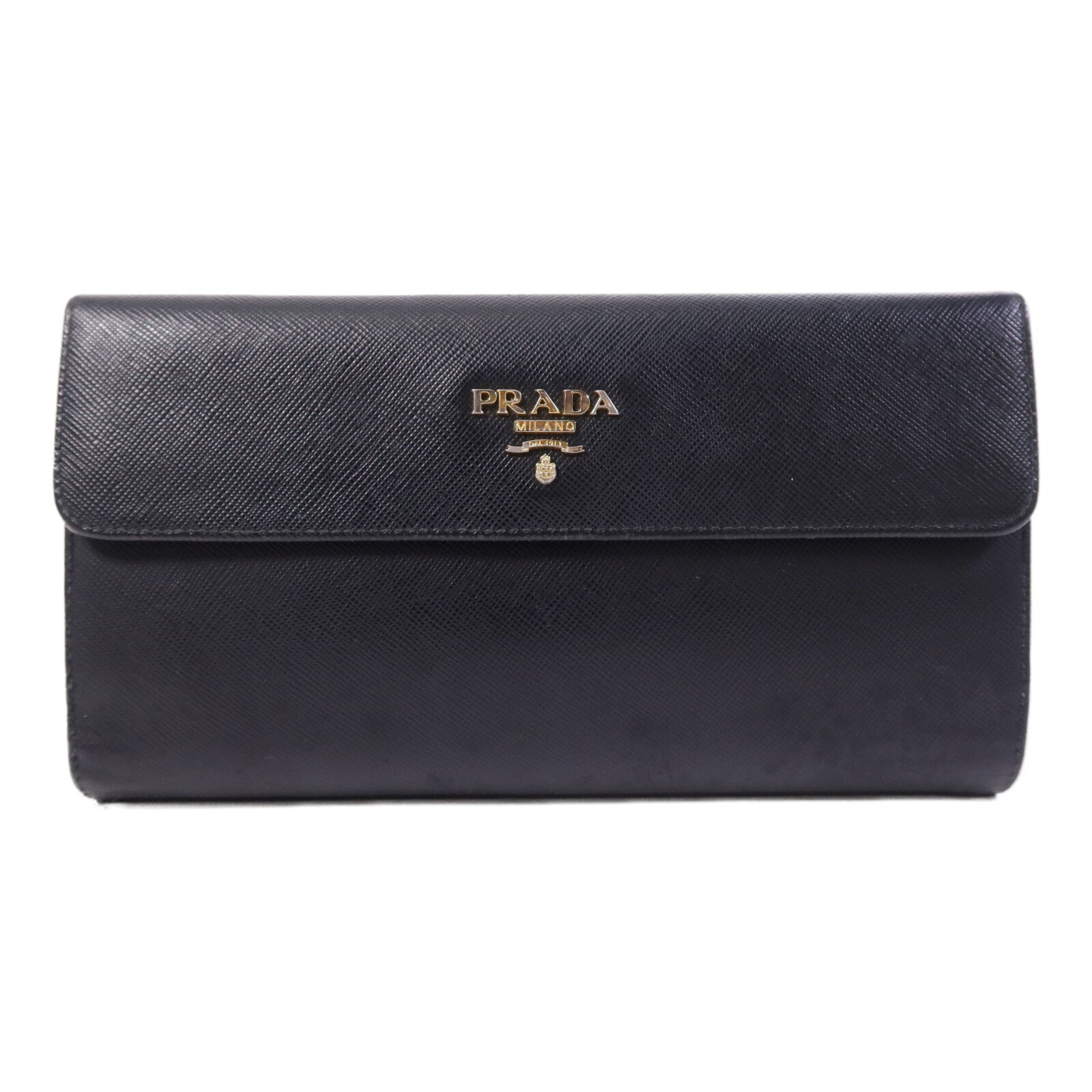 PRADA 【激減優惠】牛皮皮革Long wallet金扣長錢包