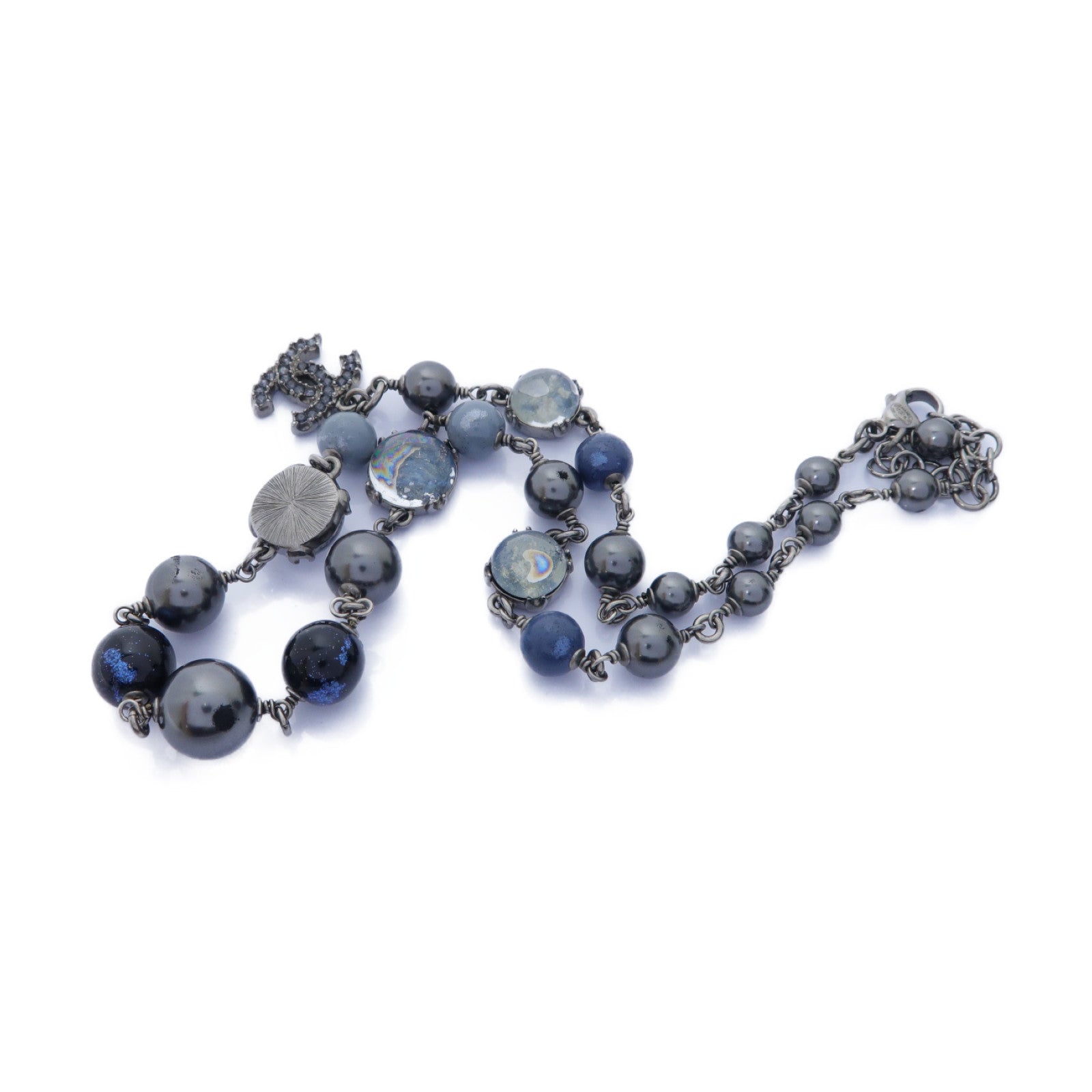CHANEL PVC/金屬Necklace項鍊藍色