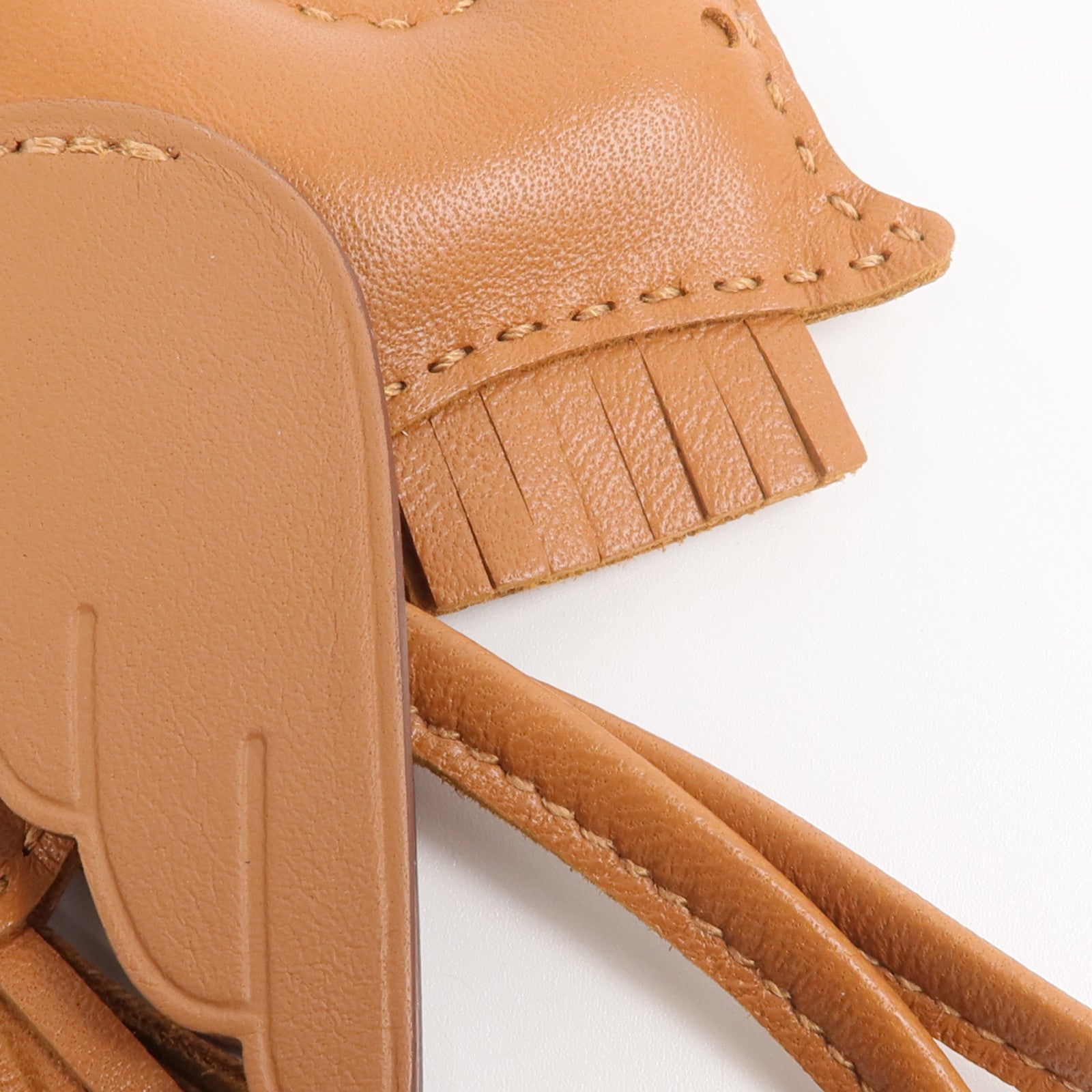 HERMES Milo/Swift皮革Rodeo Pegase PM掛飾Gold