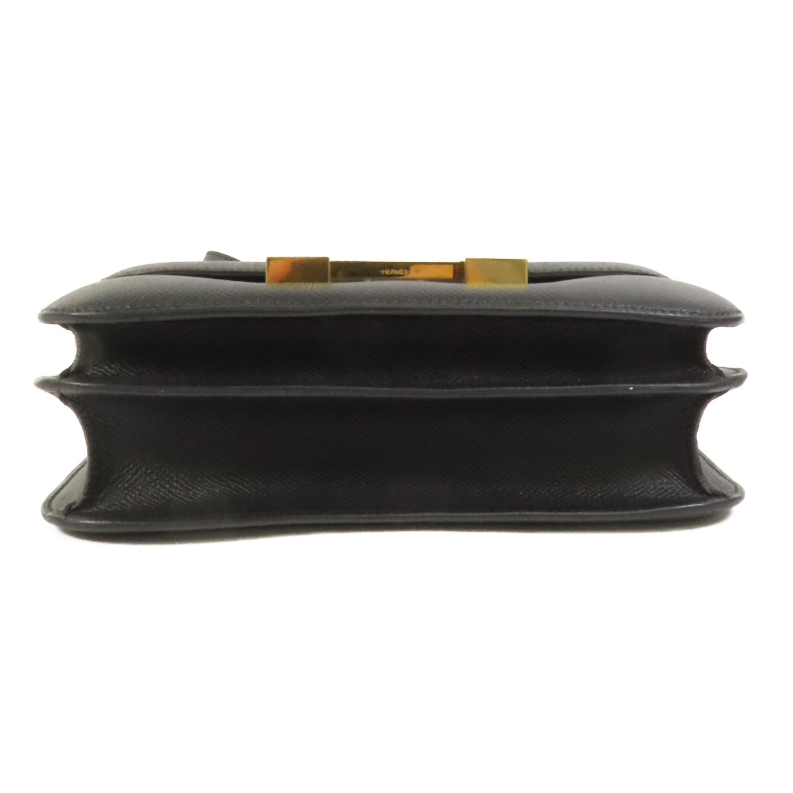 HERMES Epsom皮革Constance 24金扣肩背袋Noir
