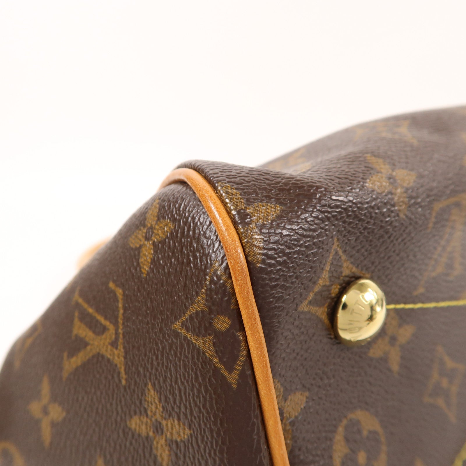 LOUIS VUITTON LV GHW Tivoli PM Shoulder Handbag M40143 Monogram Brown