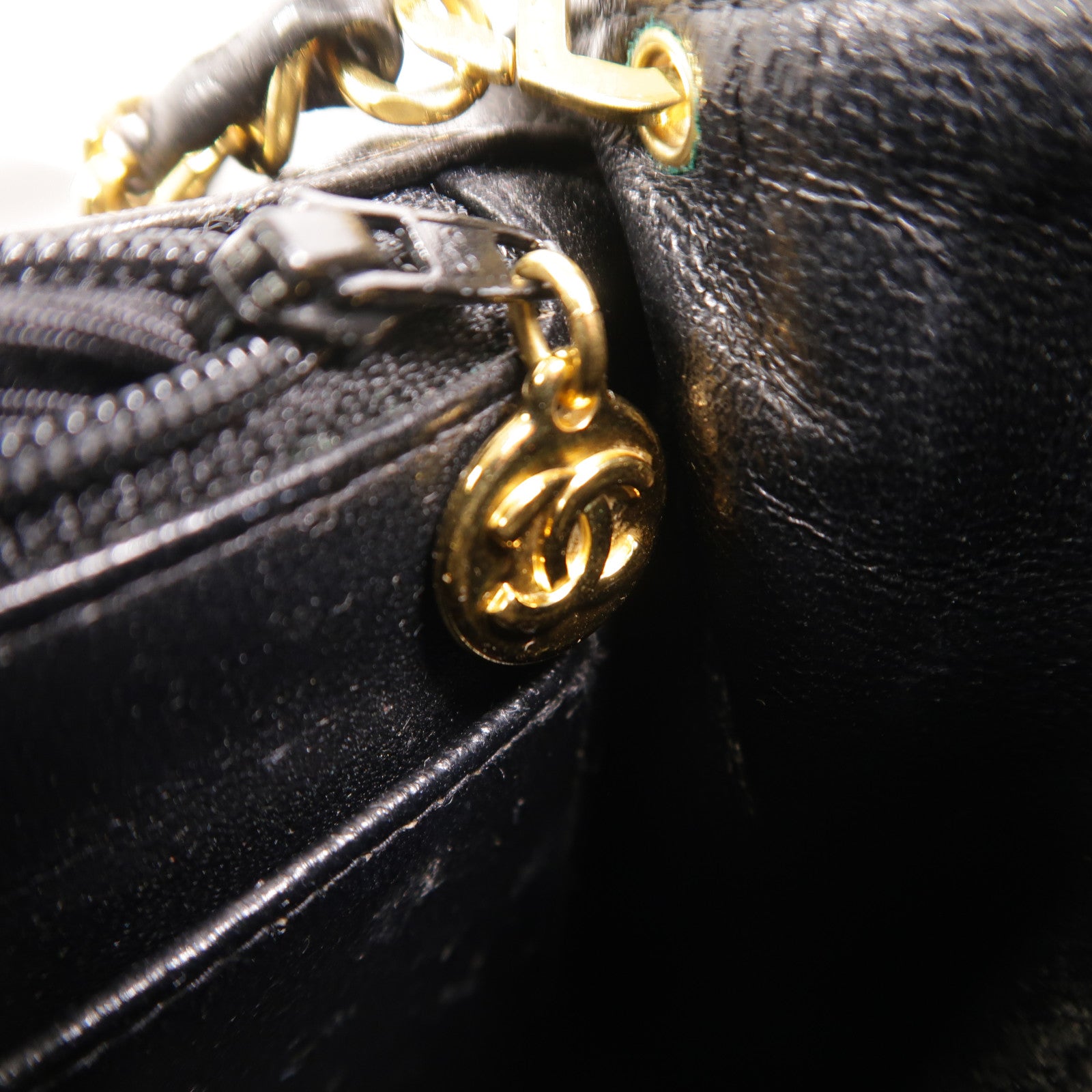 CHANEL 羊皮皮革Vintage Classic 17鏈帶肩背袋