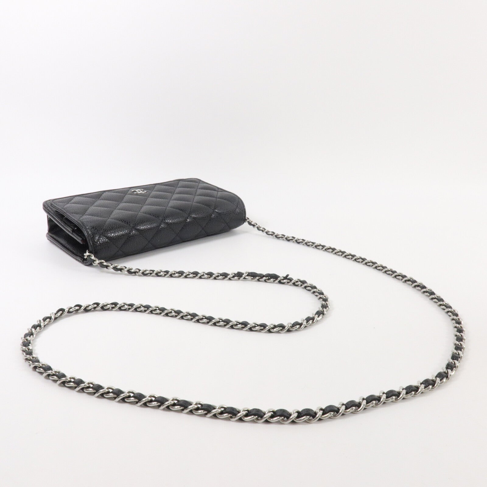 CHANEL 牛皮皮革WOC Wallet On Chain鏈帶肩背袋