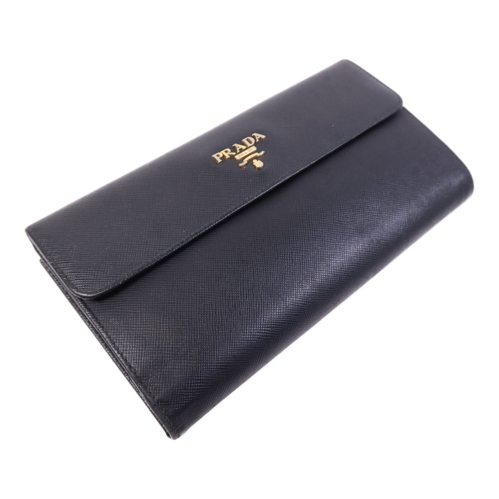 PRADA 【激減優惠】牛皮皮革Long wallet金扣長錢包