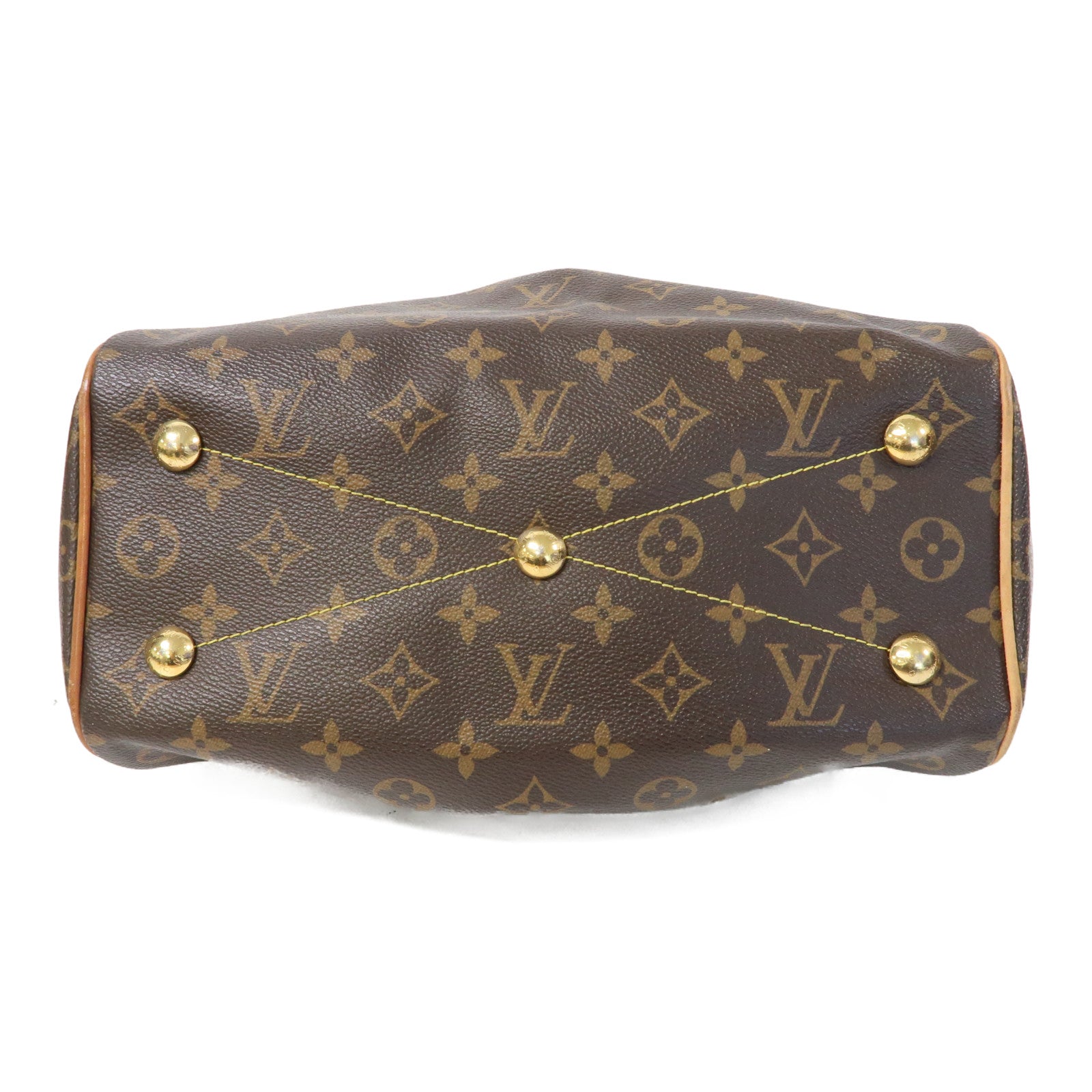LOUIS VUITTON Monogram Tivoli PM金扣手挽袋啡色
