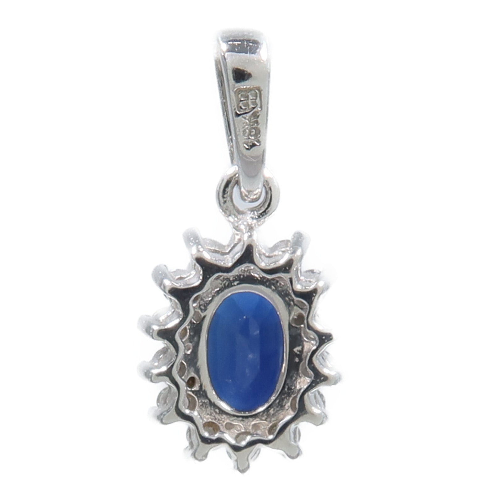 JEWELRY 18K白金Sapphire Pendant藍寶石吊墜
