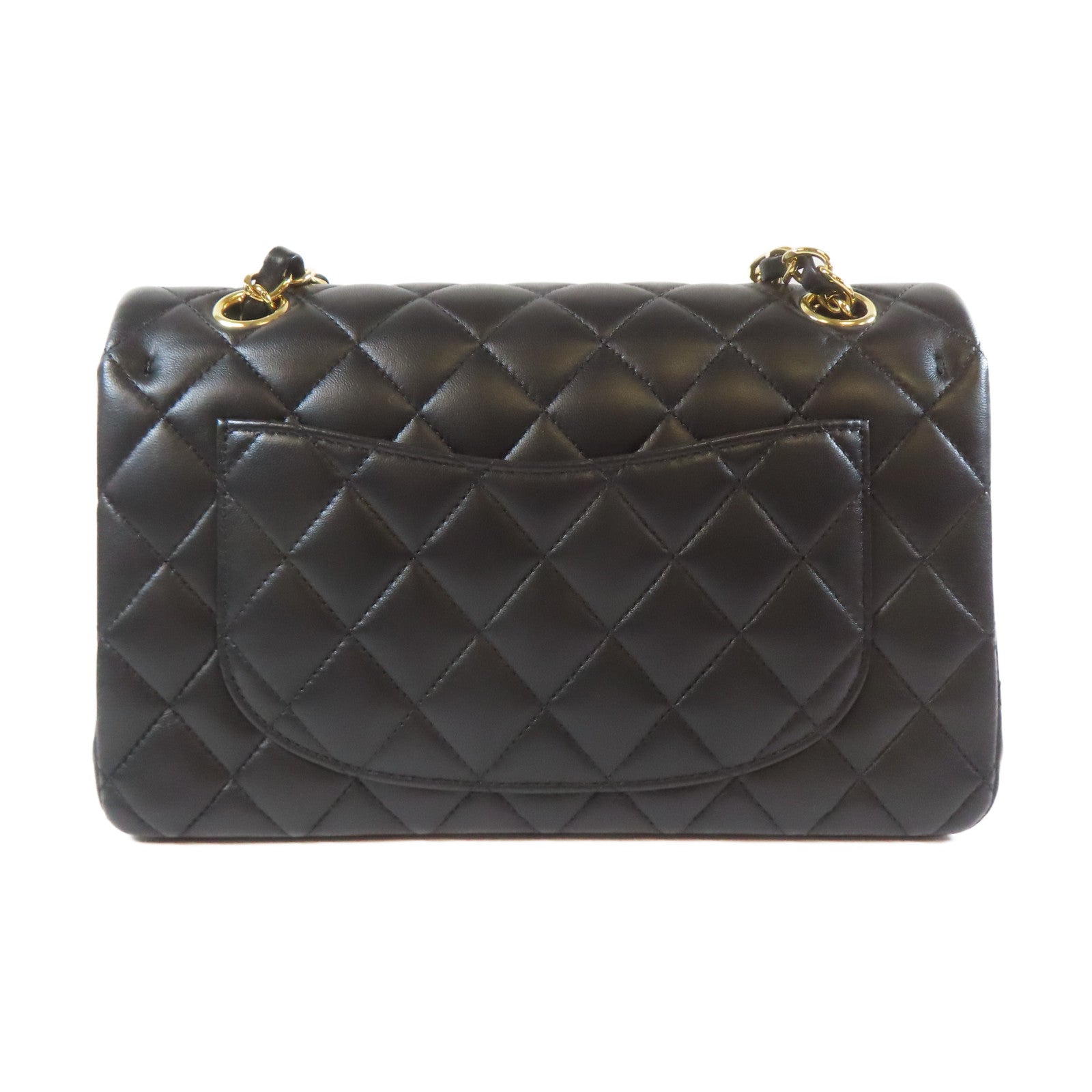 CHANEL 【激減優惠】菱格羊皮皮革Classic Flap 23cm金扣鏈帶肩背袋黑色