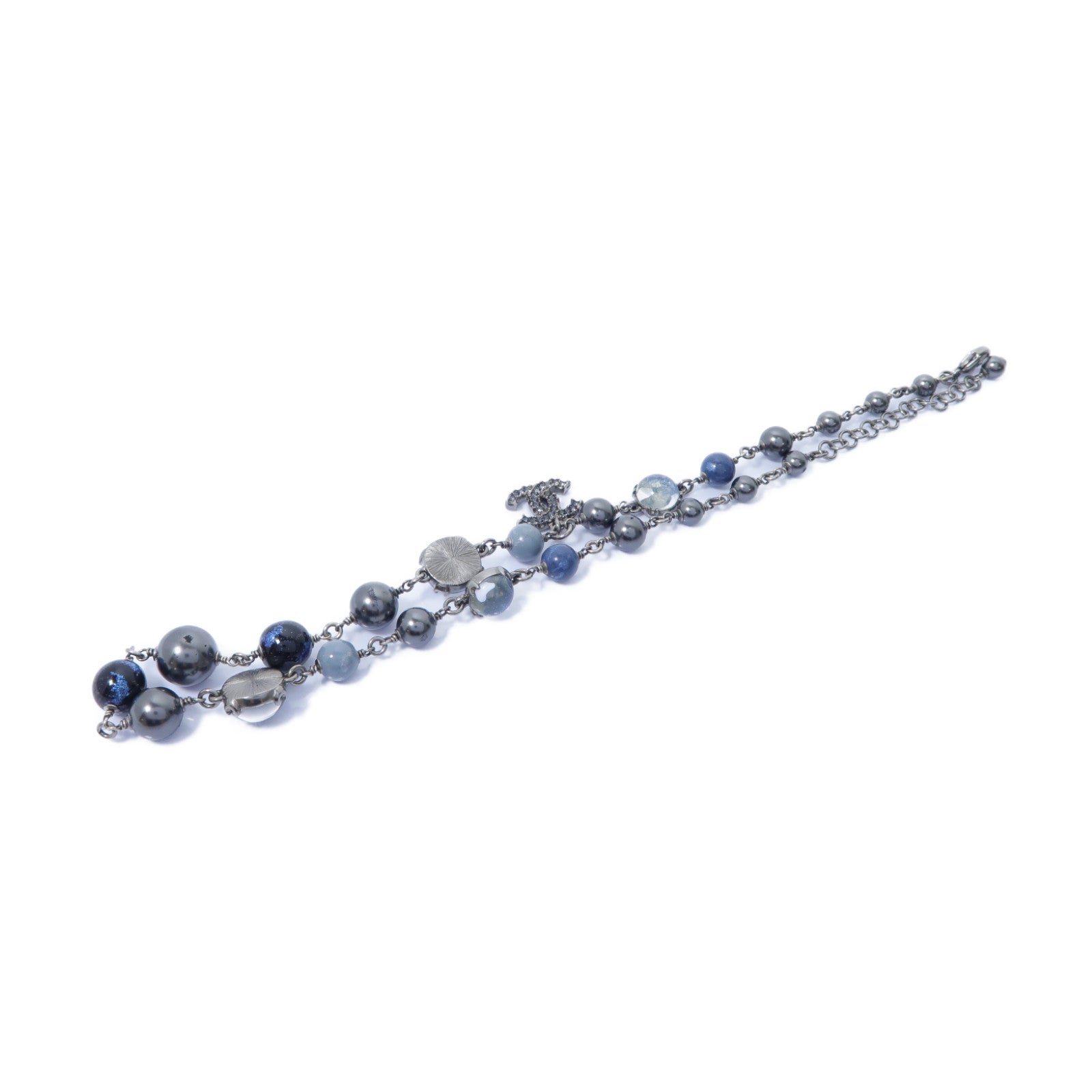 CHANEL PVC/金屬Necklace項鍊藍色