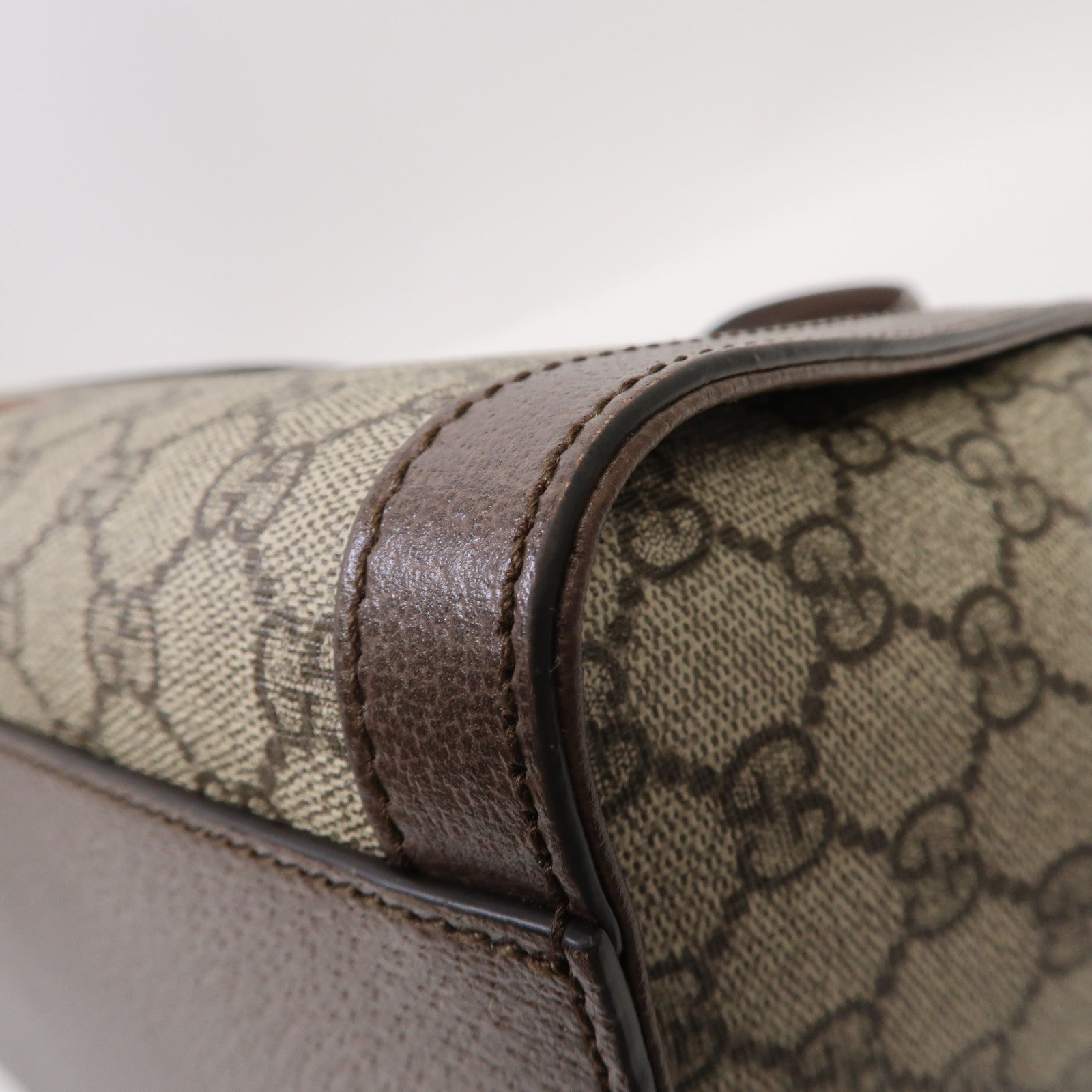GUCCI 塗層帆布Ophidia Medium Tote Bag金扣手挽肩背兩用袋啡色