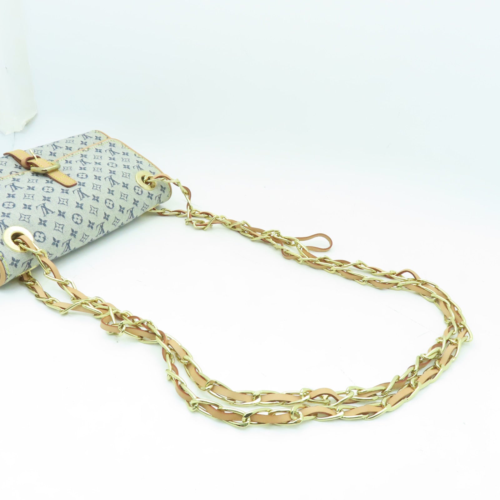 LOUIS VUITTON 【激減優惠】Monogram Mini Camille金扣鏈帶肩背袋藍色