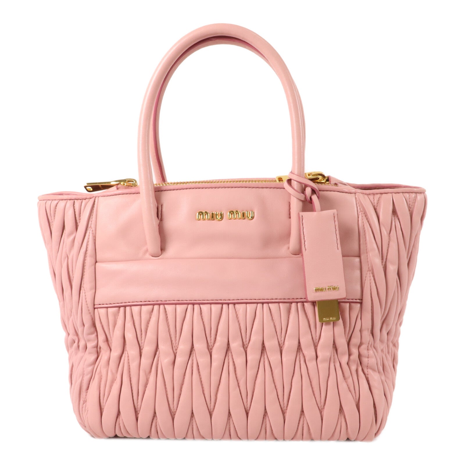 Miu Miu 羊皮皮革Matelasse Napa手挽袋