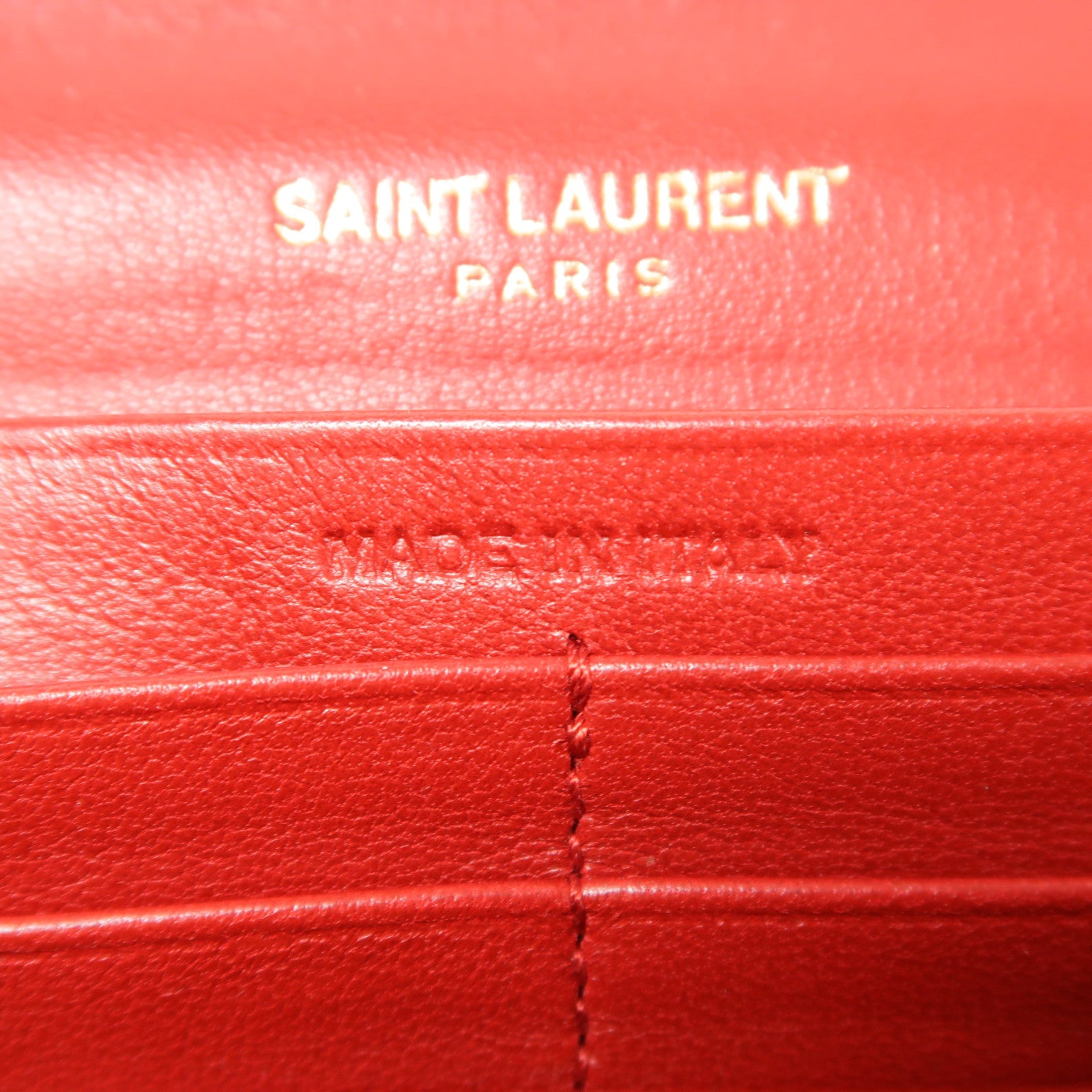 SAINT LAURENT 牛皮皮革Chain Shoulder金扣鏈帶肩背袋