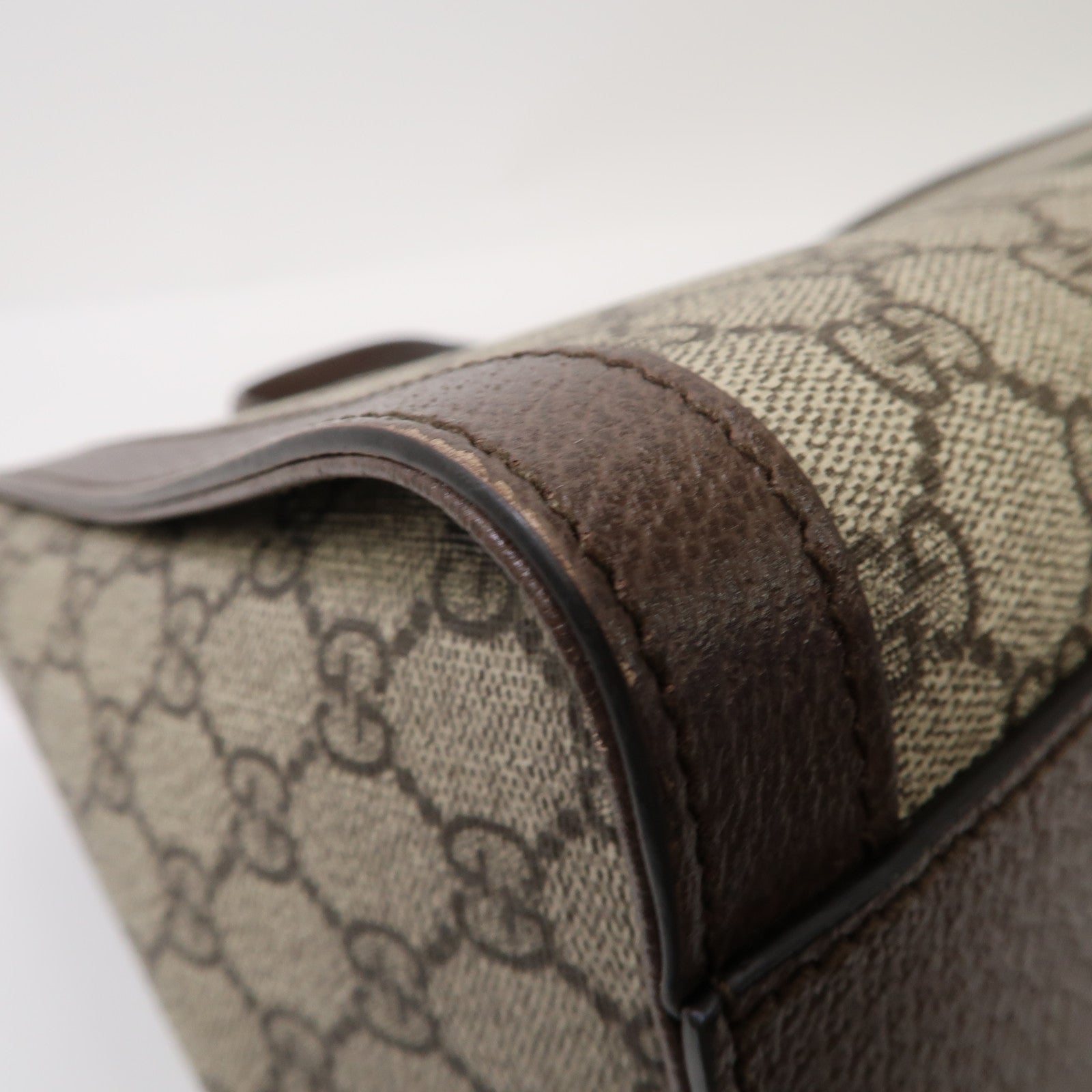 GUCCI 塗層帆布Ophidia Medium Tote Bag金扣手挽肩背兩用袋啡色