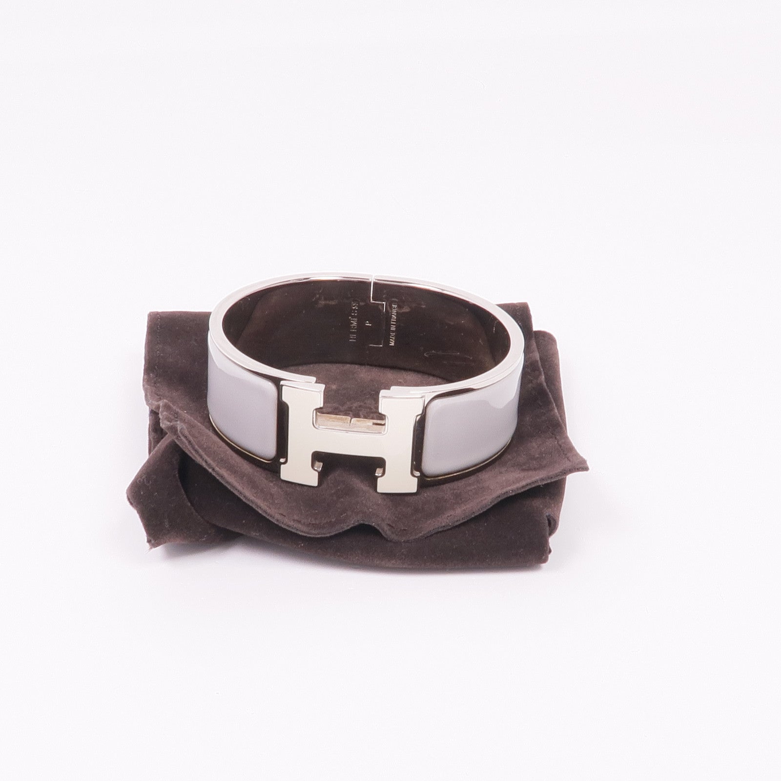 HERMES 琺瑯/金屬Clic-Clac H手鐲