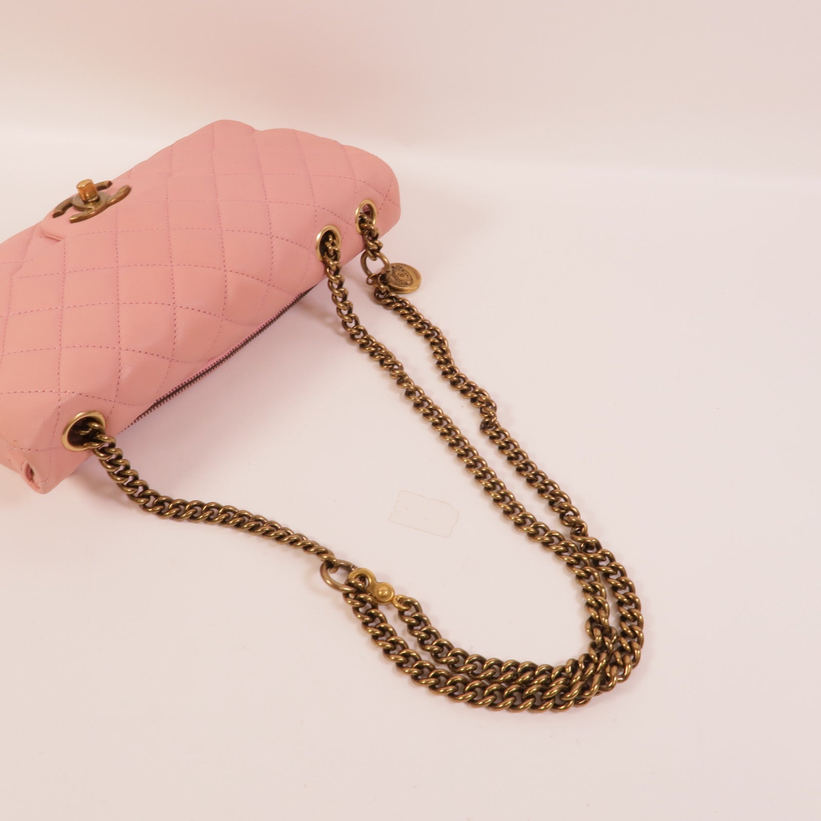 CHANEL 牛皮皮革Chain Shoulder Bag鏈帶手挽肩背兩用袋