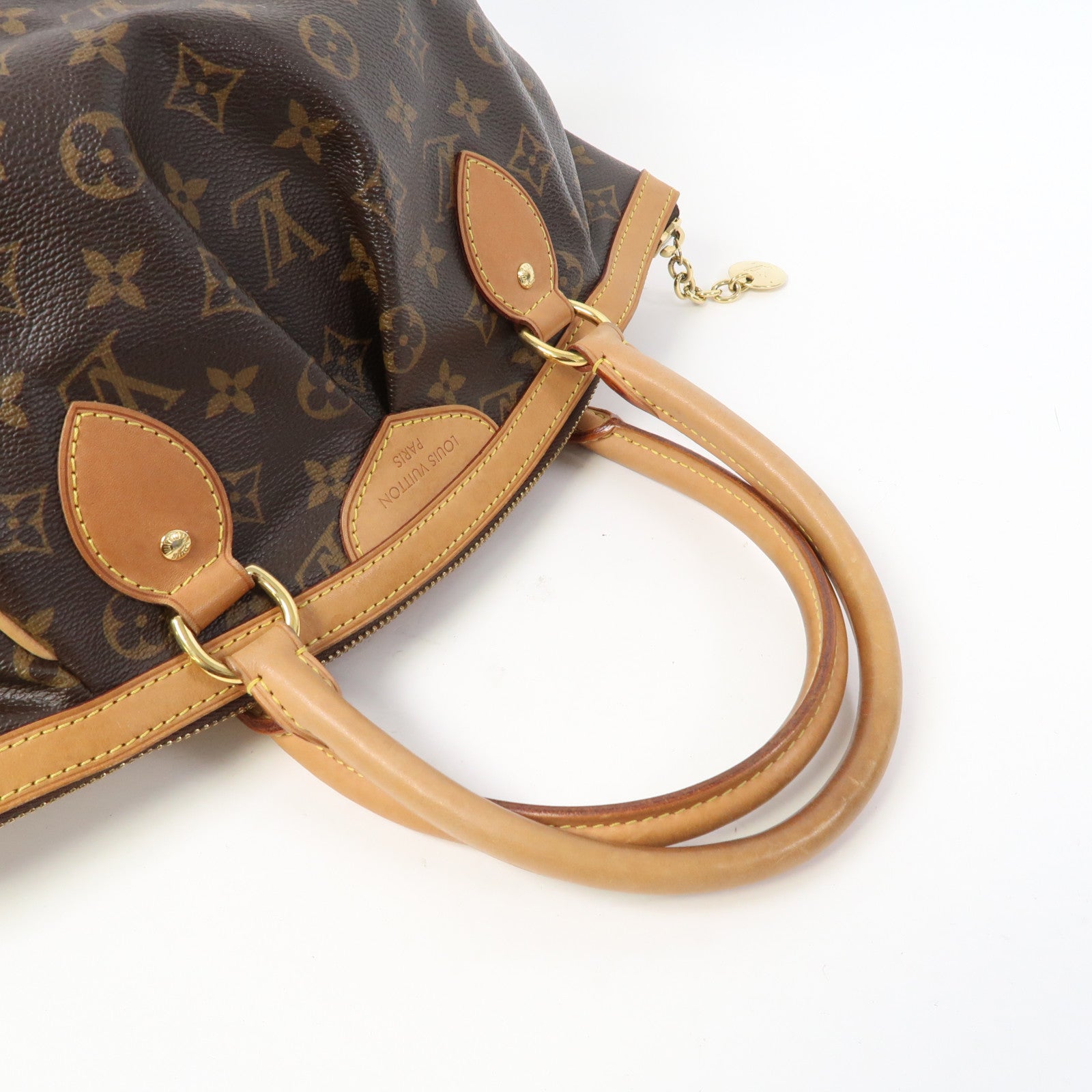 LOUIS VUITTON Monogram Tivoli PM金扣手挽袋啡色