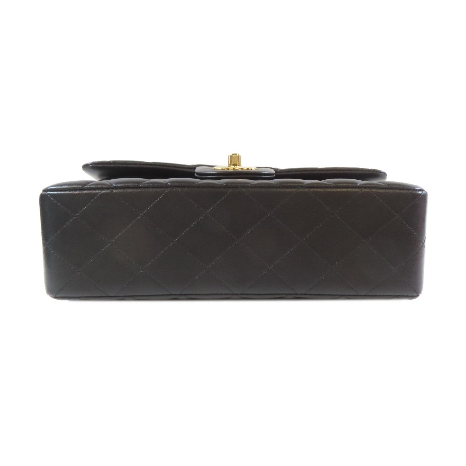 CHANEL 【激減優惠】菱格羊皮皮革Classic Flap 23cm金扣鏈帶肩背袋黑色