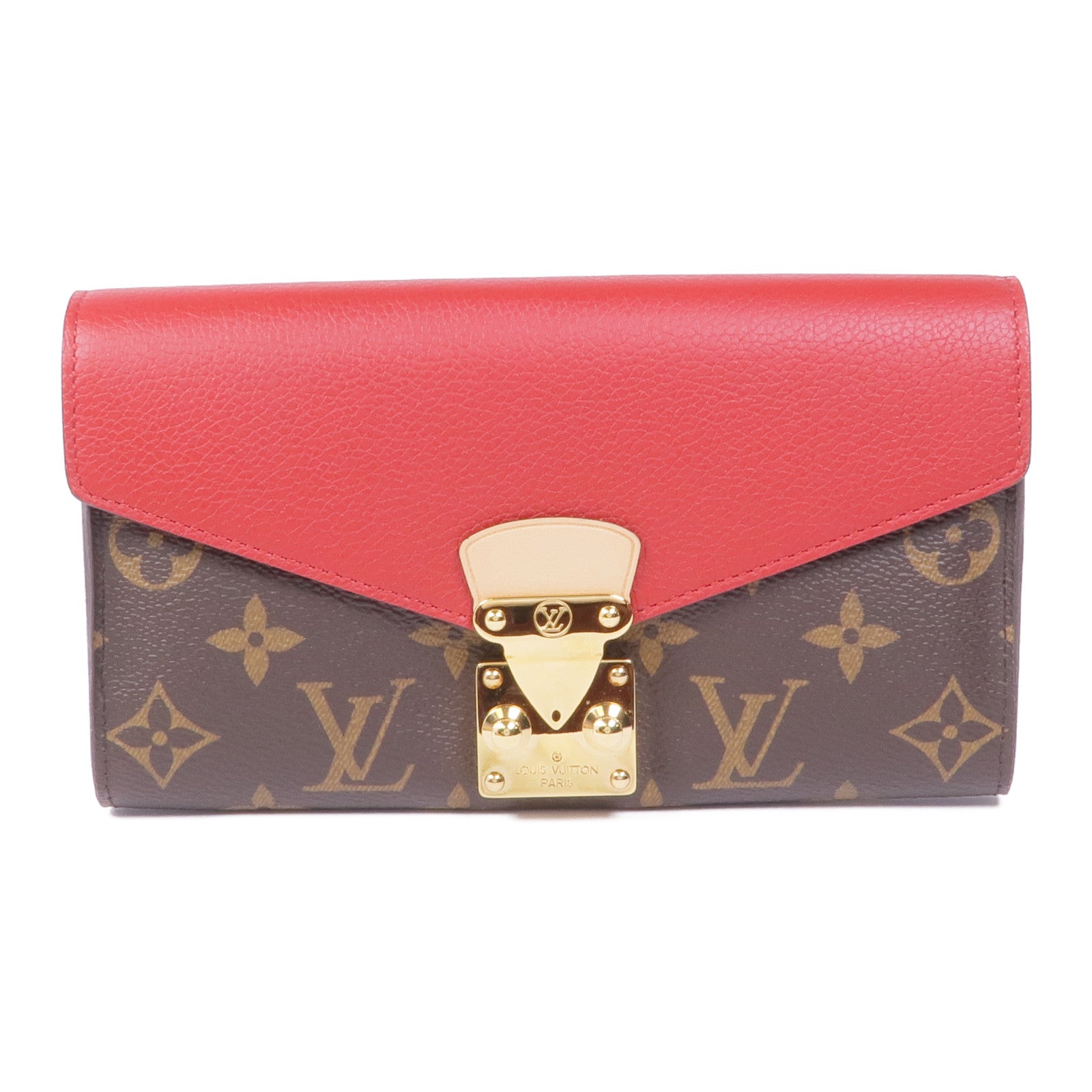 LOUIS VUITTON Monogram Portefeuille Pallas Long Wallet金扣長錢包