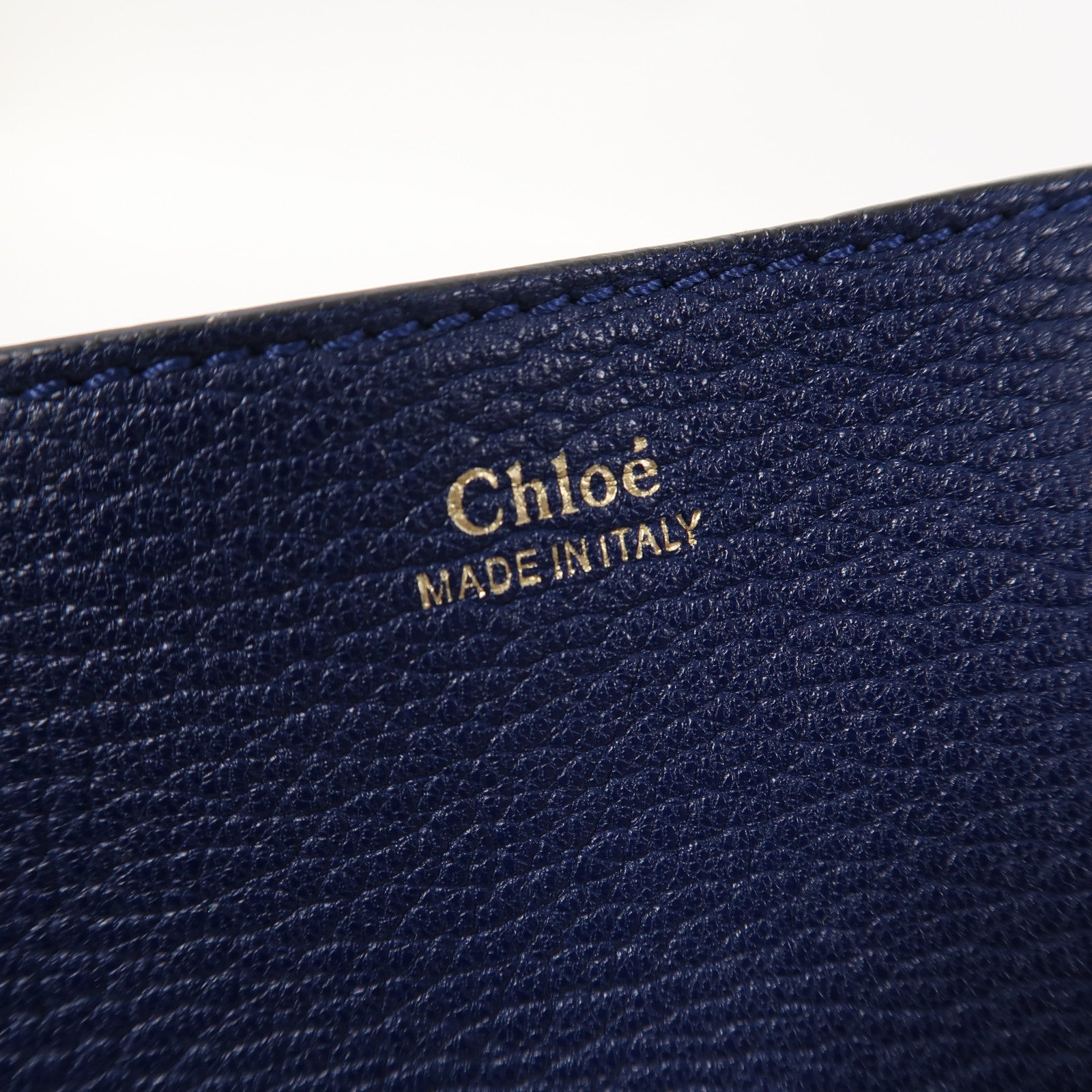 Chloe 牛皮皮革Drew Bag金扣鏈帶肩背袋藍色
