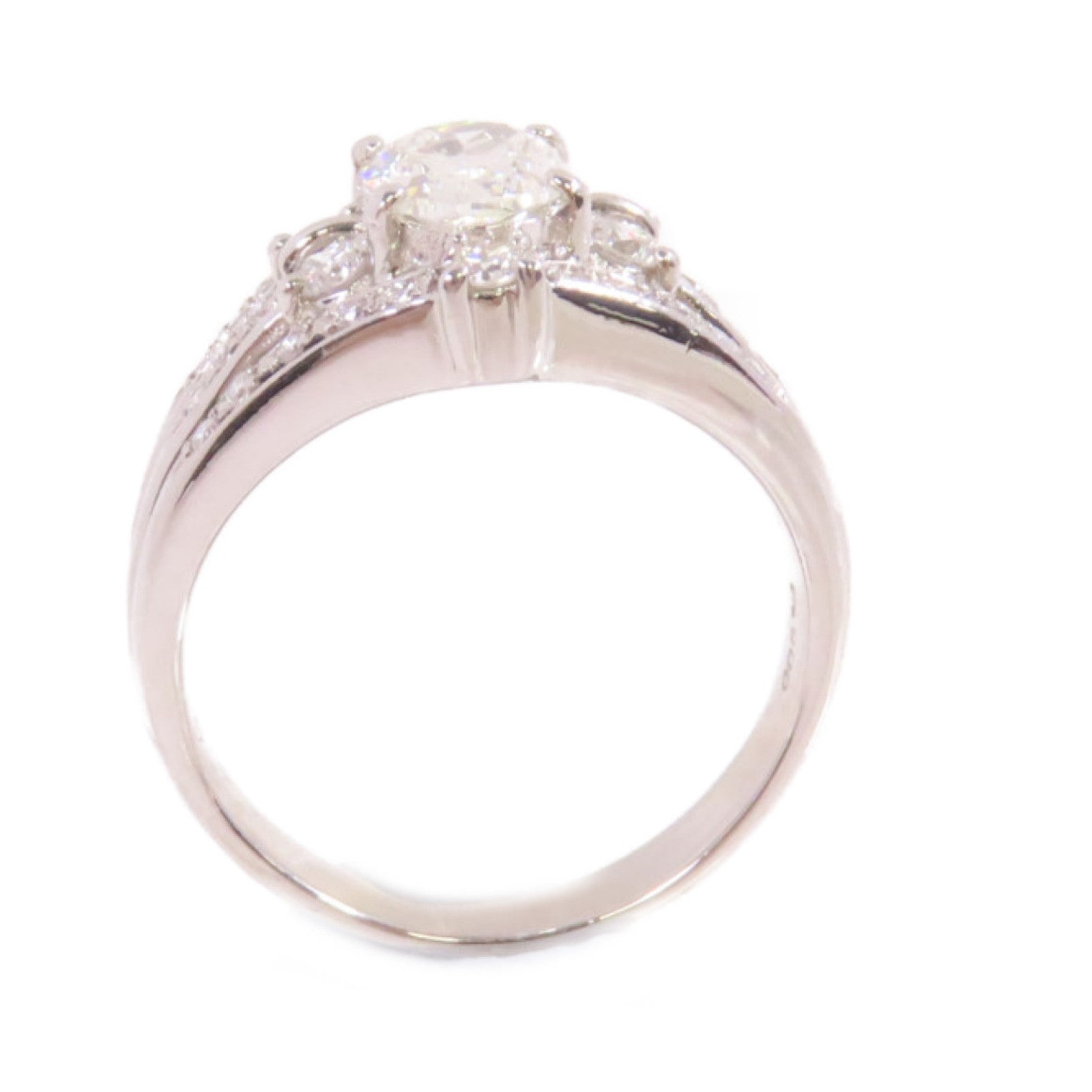 JEWELRY PT900鉑金/1.008ct/0.470ct鑽石Diamond Ring戒指US#7.25