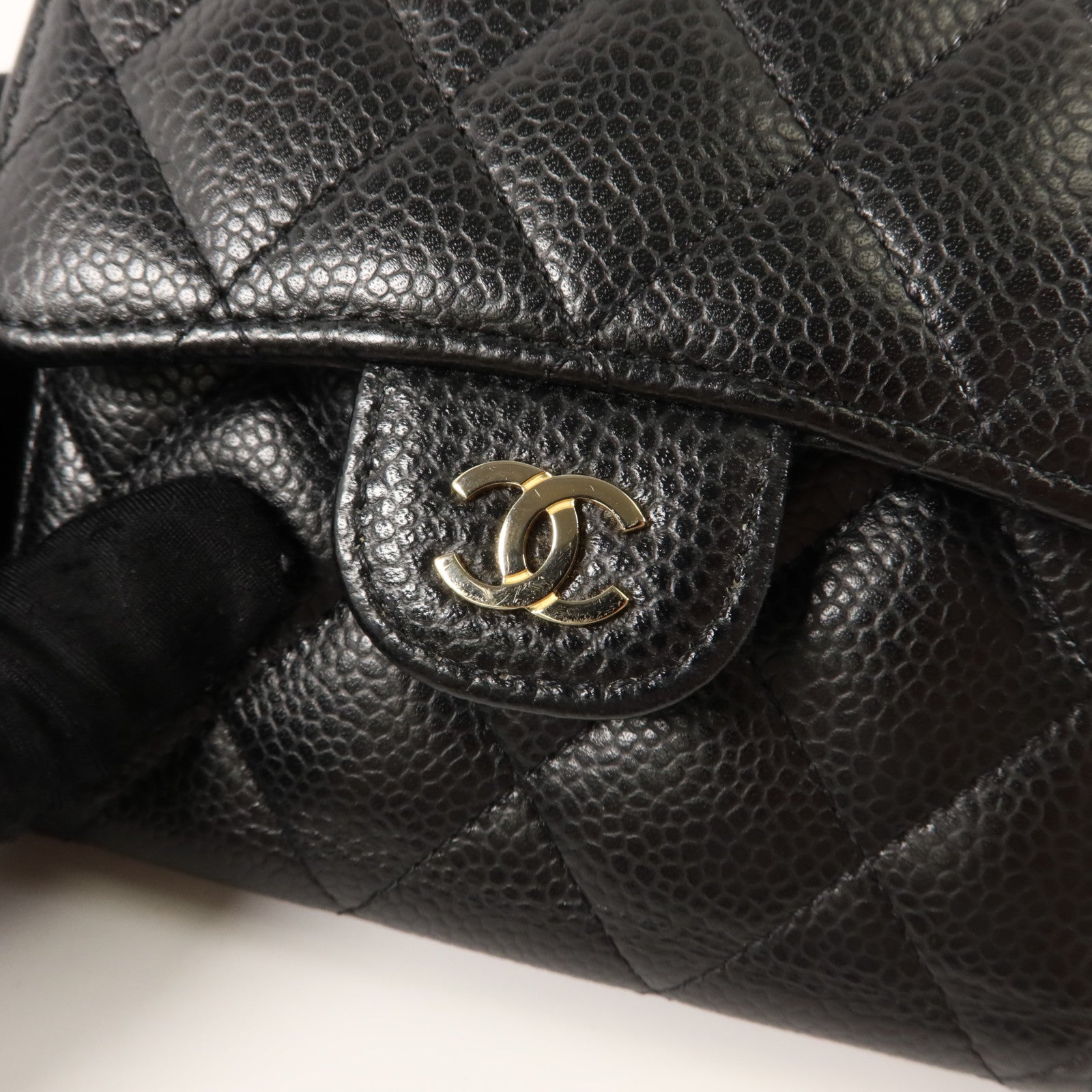 CHANEL 牛皮皮革Classic Small Flap Wallet金扣錢包