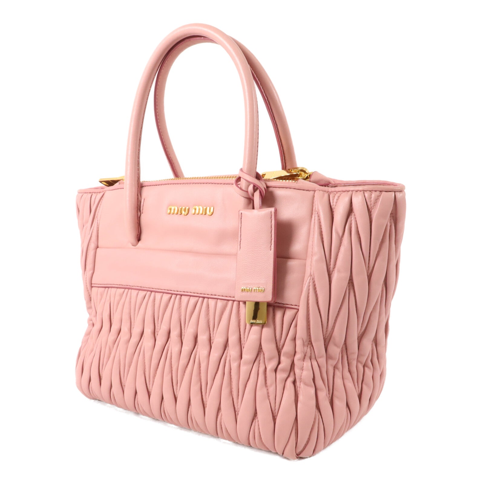 Miu Miu 羊皮皮革Matelasse Napa手挽袋