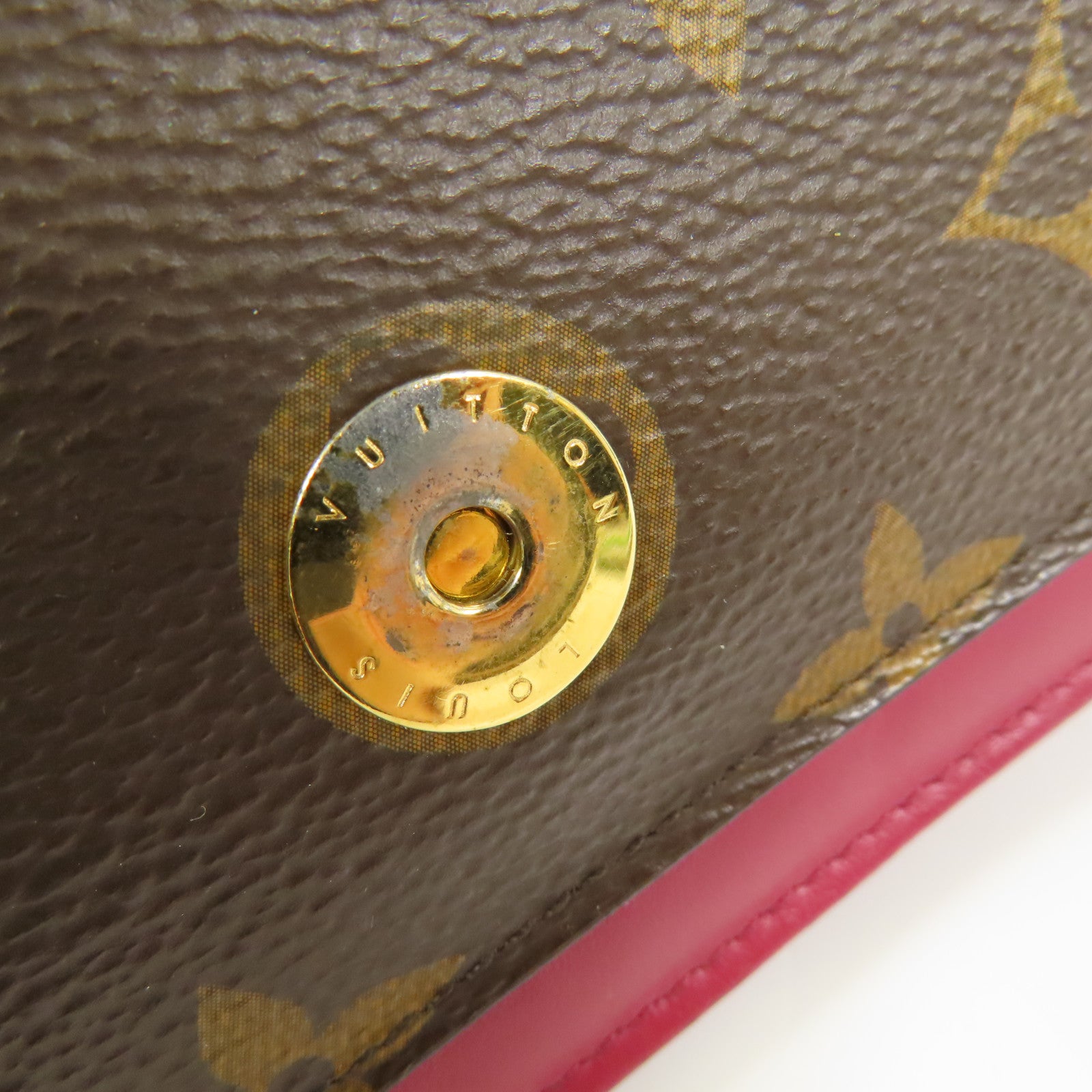 LOUIS VUITTON 【激減優惠】Monogram Portefeuille Flore金扣鏈帶肩背袋