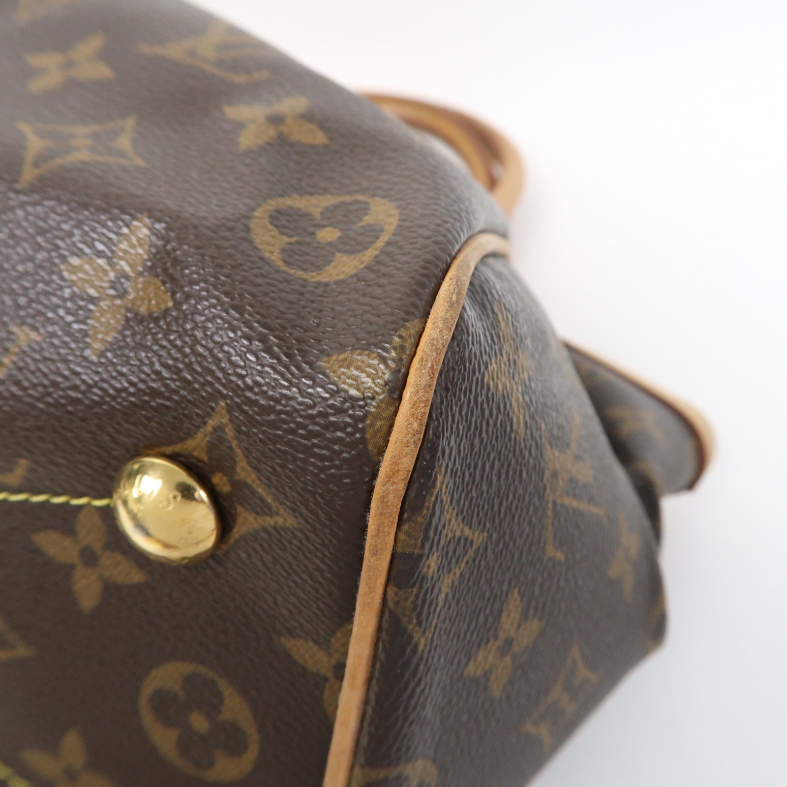 LOUIS VUITTON Monogram Tivoli PM金扣手挽袋啡色