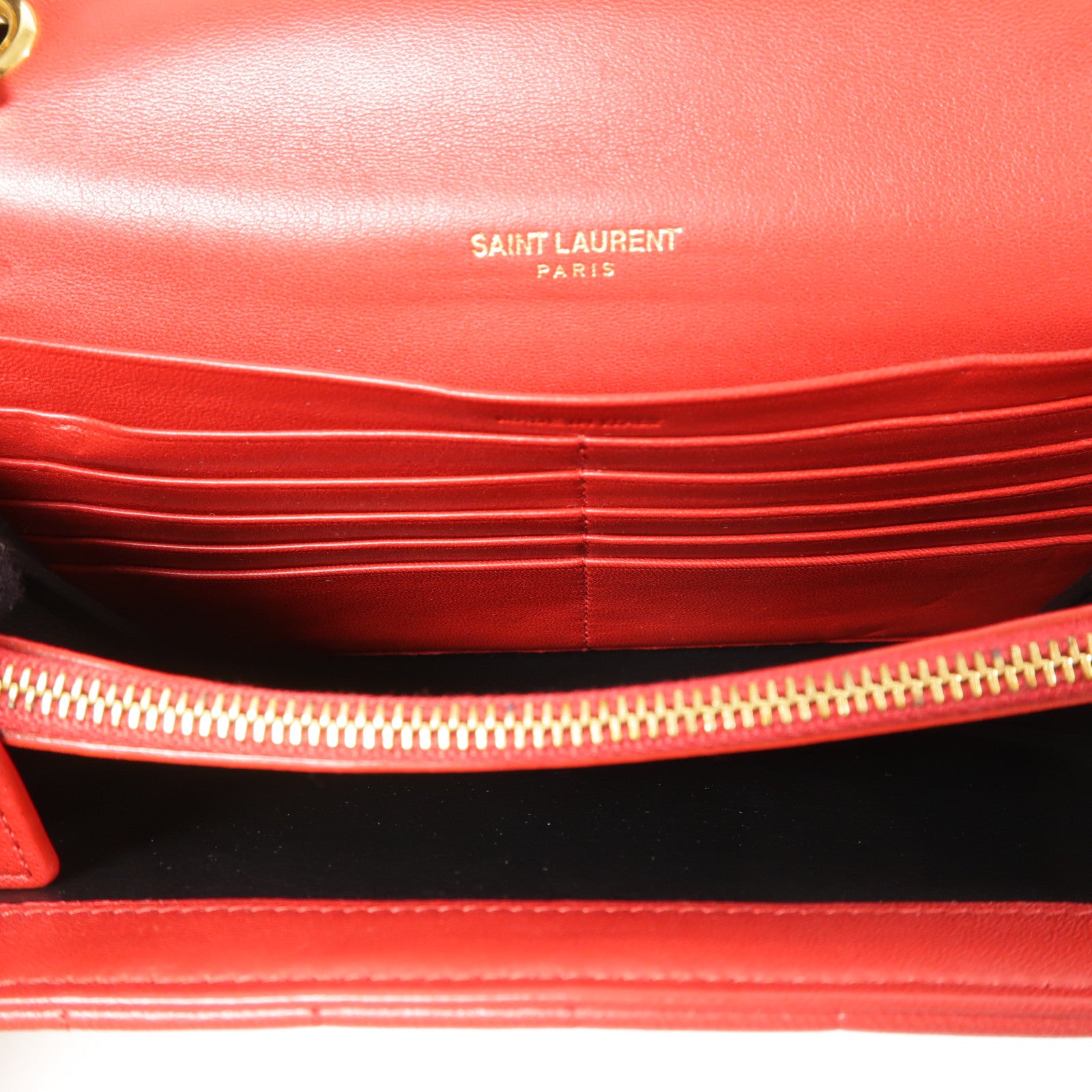 SAINT LAURENT 牛皮皮革Chain Shoulder金扣鏈帶肩背袋