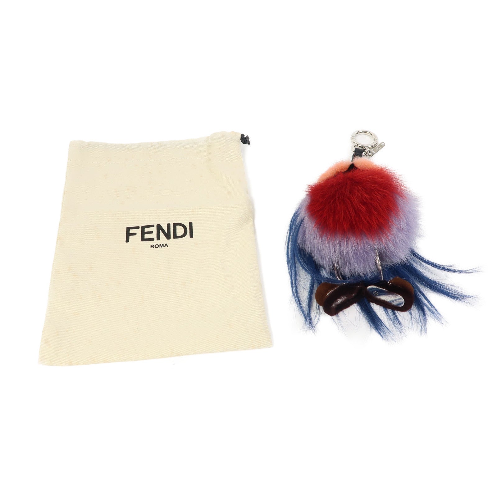 FENDI 【激減優惠】毛茸Charm掛飾藍色/紅色