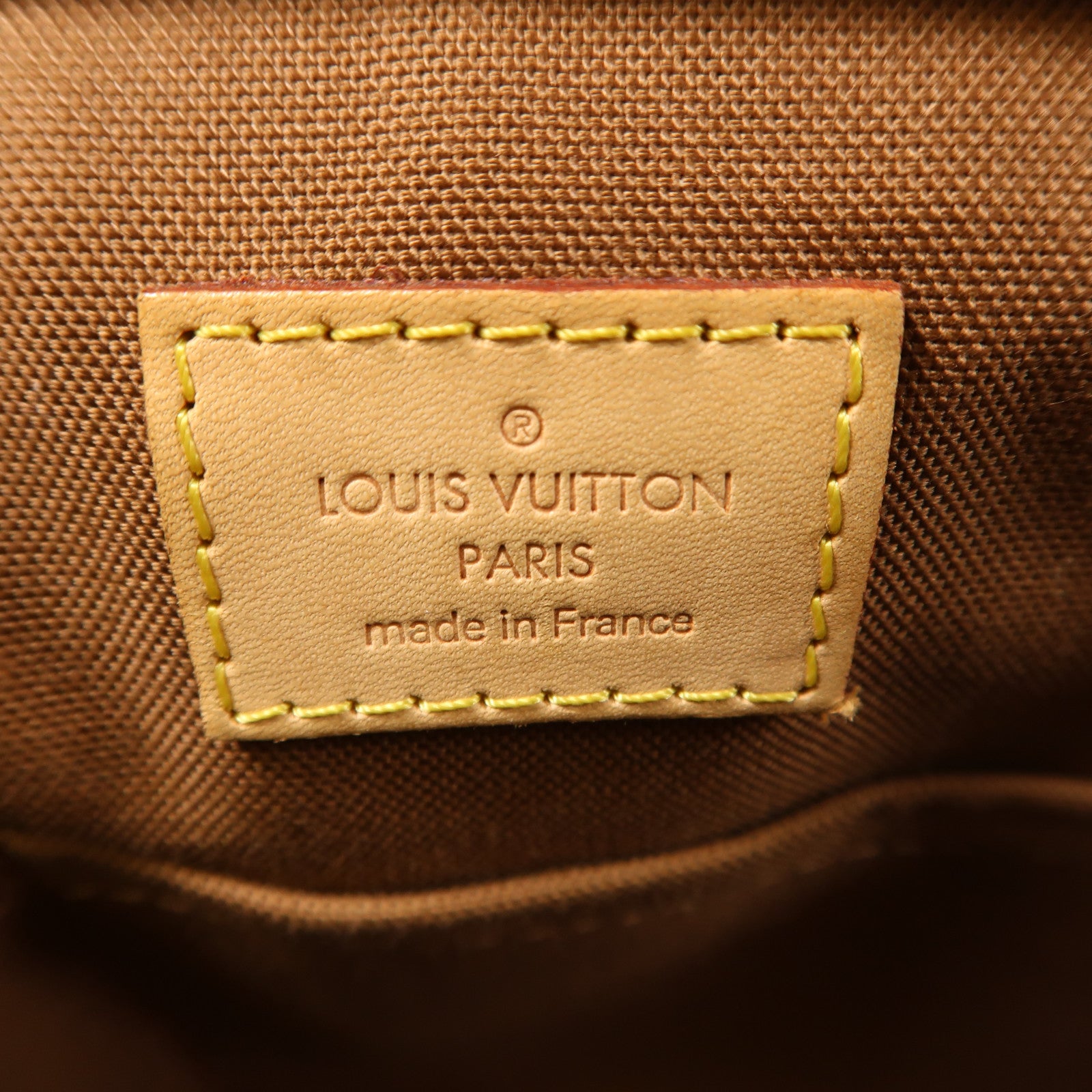 LOUIS VUITTON Monogram Tivoli PM金扣手挽袋棕色