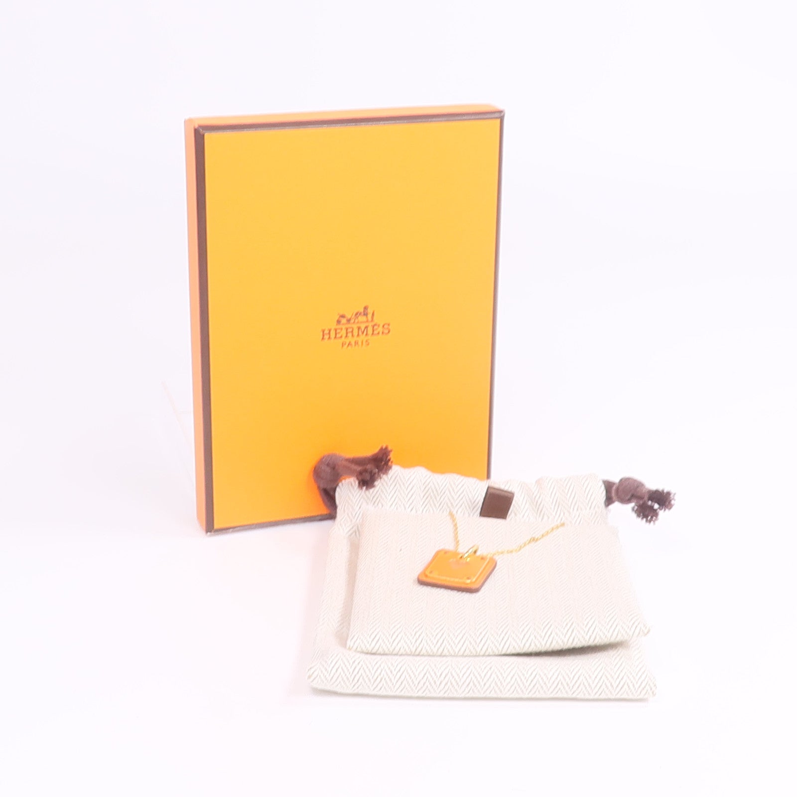 HERMES 金屬/皮革As De Coeur Necklace項鍊