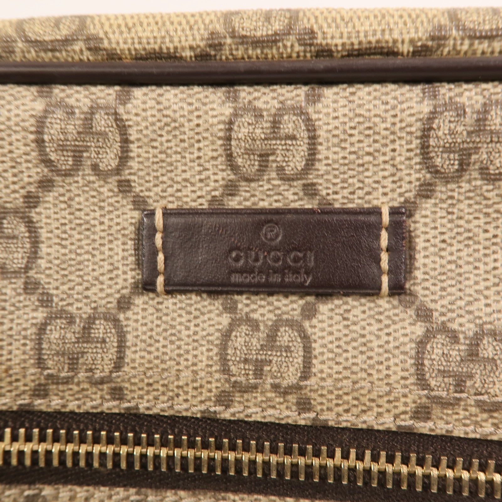 GUCCI GG帆布Shoulder Bag金扣肩背袋