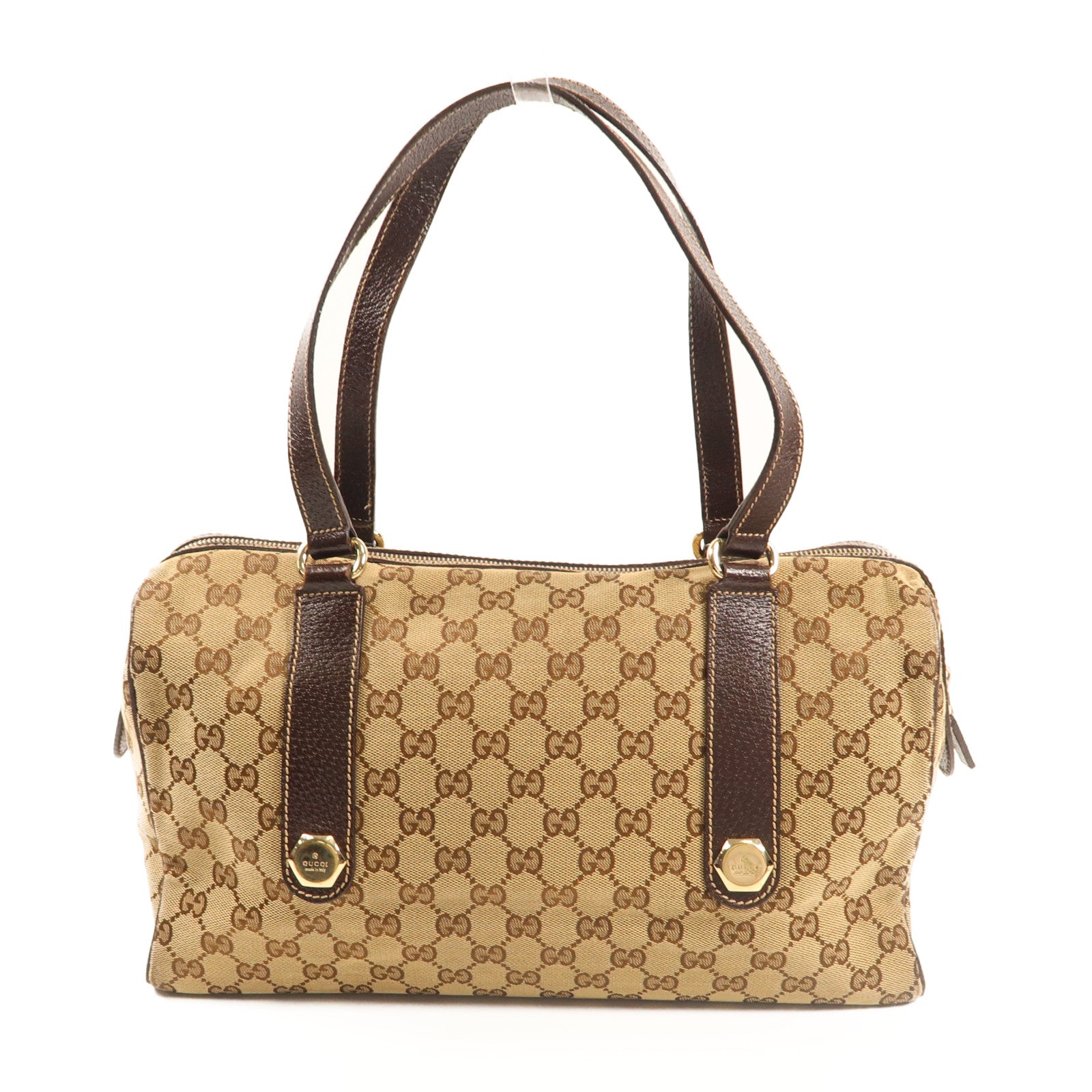 GUCCI 帆布Shoulder Bag金扣肩背袋