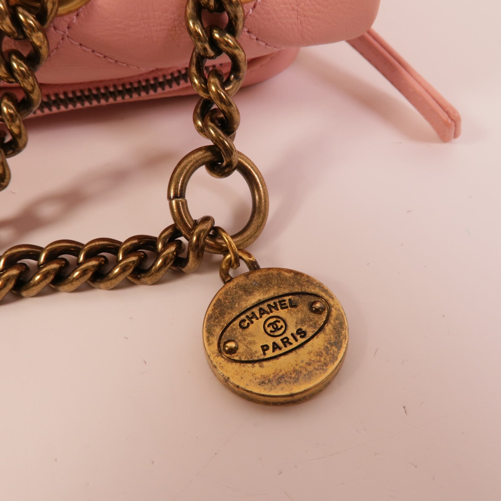 CHANEL 牛皮皮革Chain Shoulder Bag鏈帶手挽肩背兩用袋