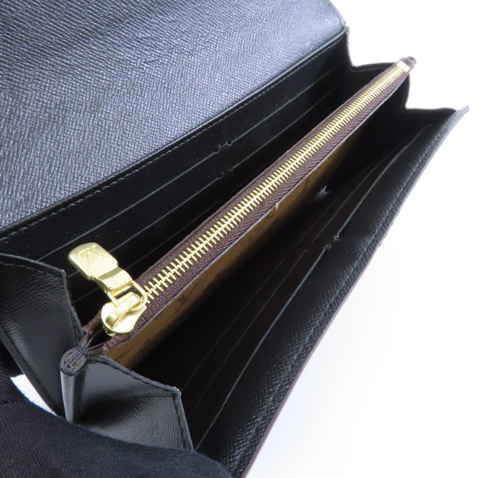 LOUIS VUITTON Monogram Giant Reverse Sarah Wallet金扣長錢包棕色