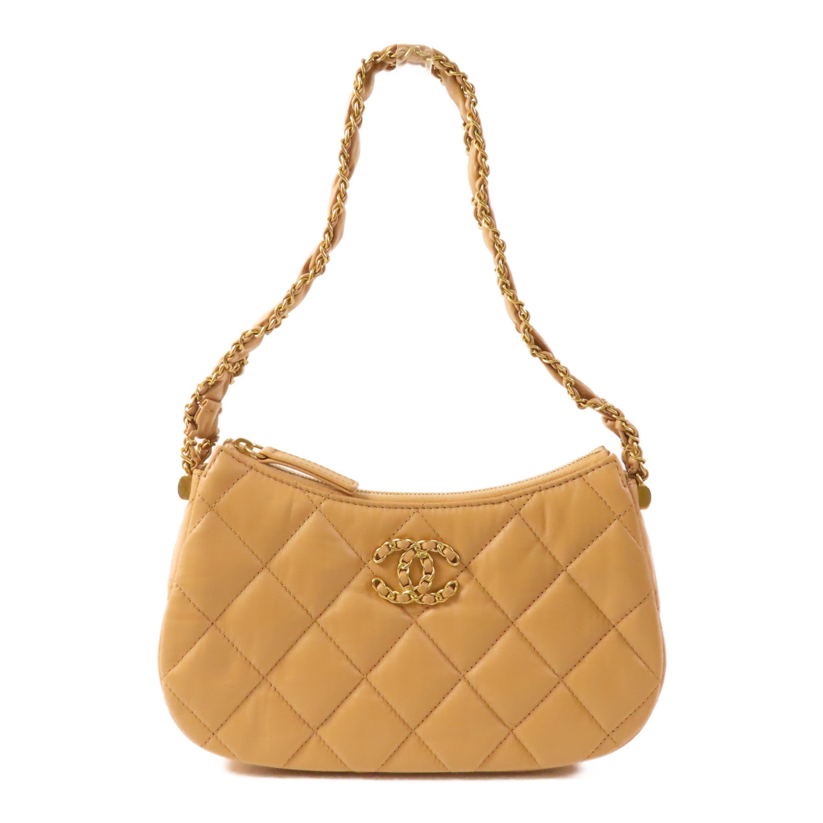 CHANEL 牛皮皮革Chanel 19 Hobo金扣手挽袋