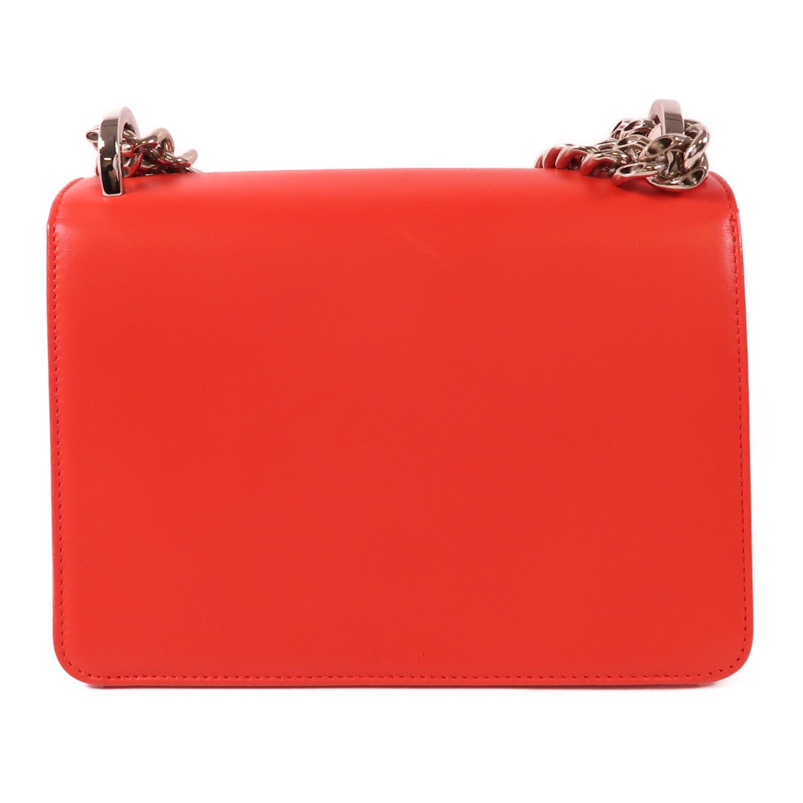 Dior 魔鬼魚皮革/牛皮皮革Chain Shoulder Bag銀扣鏈帶肩背袋