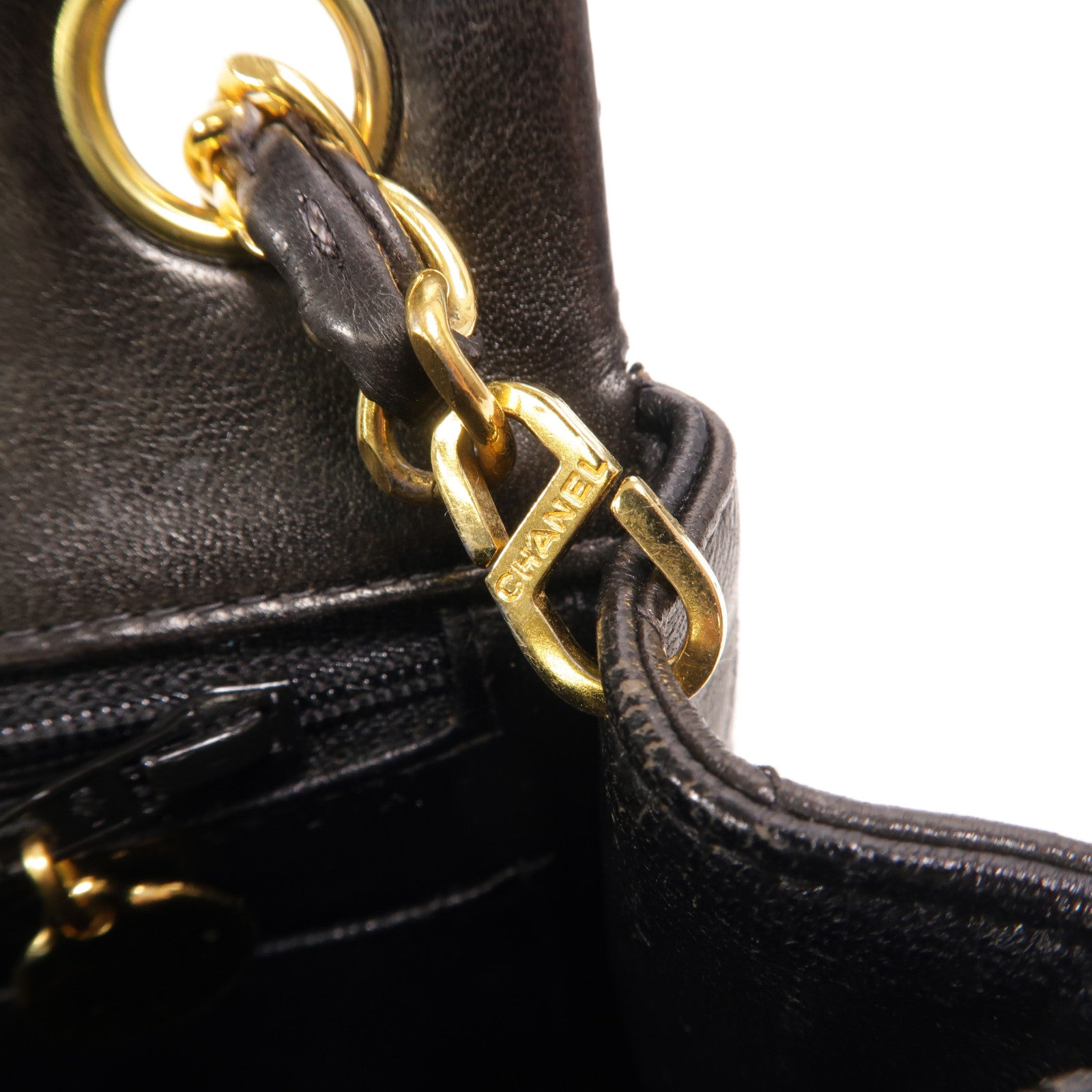 CHANEL 羊皮皮革Vintage Classic 17鏈帶肩背袋