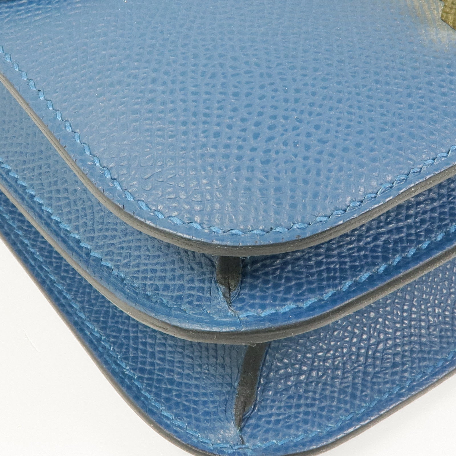 HERMES Epsom皮革Constance Mini金扣肩背袋Blue